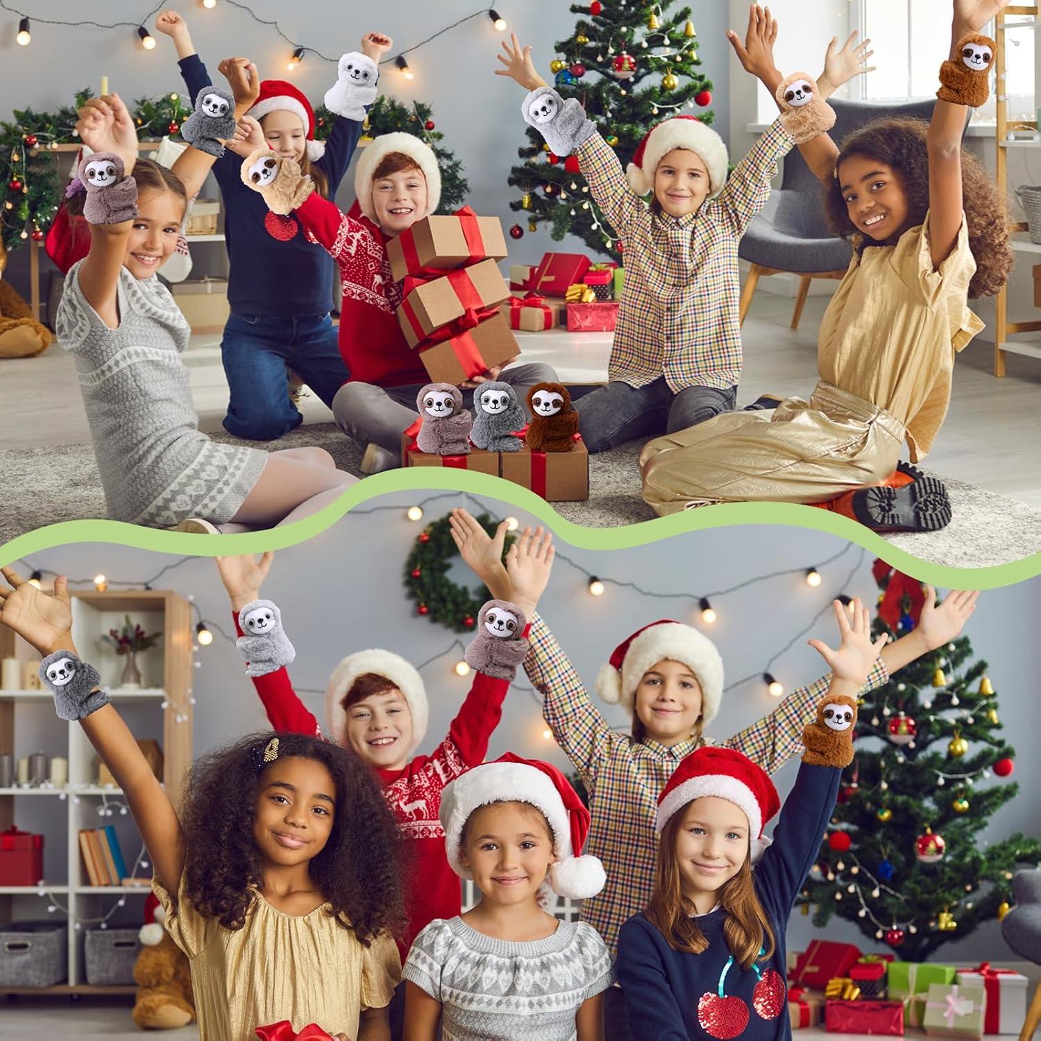 Liliful 8 Pulseras de Peluche de Perezoso 20 cm para Niños