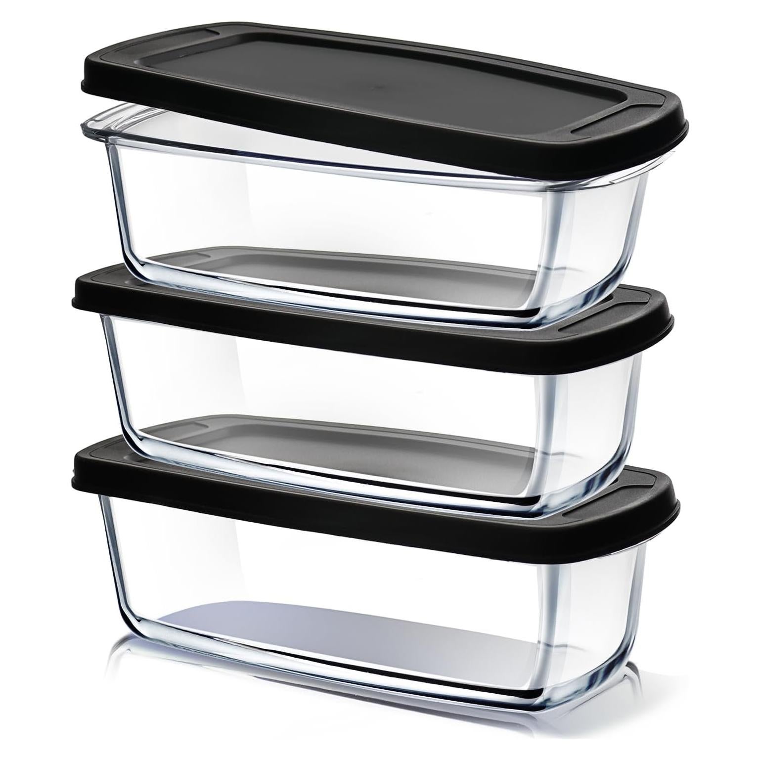 Bandejas de vidrio EATEX para hornear pan 1.8L, 3 piezas