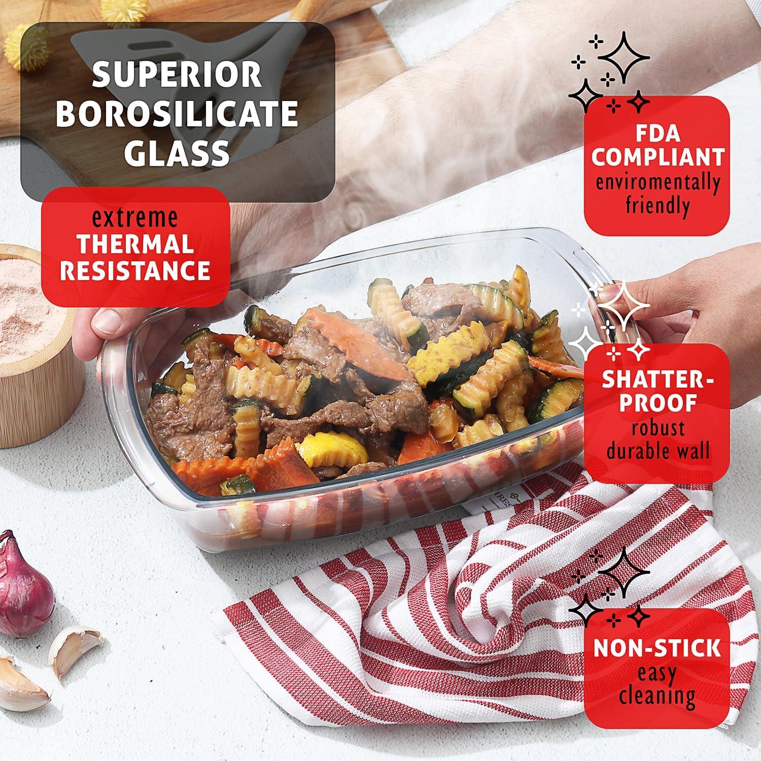 Bandejas de vidrio EATEX para hornear pan 1.8L, 3 piezas