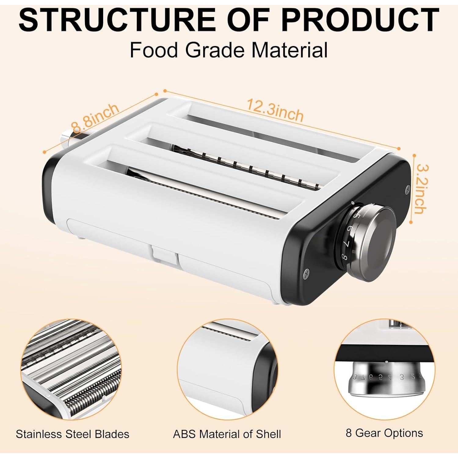 Accesorio para hacer pasta 3 en 1 NEWSETS para KitchenAid