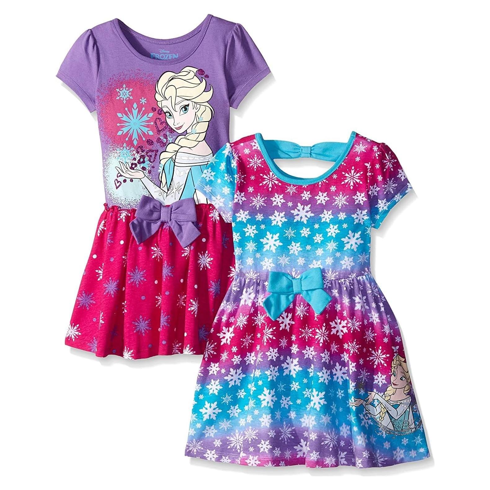 Vestidos de Elsa Frozen para Niñas 2T - Pack de 2