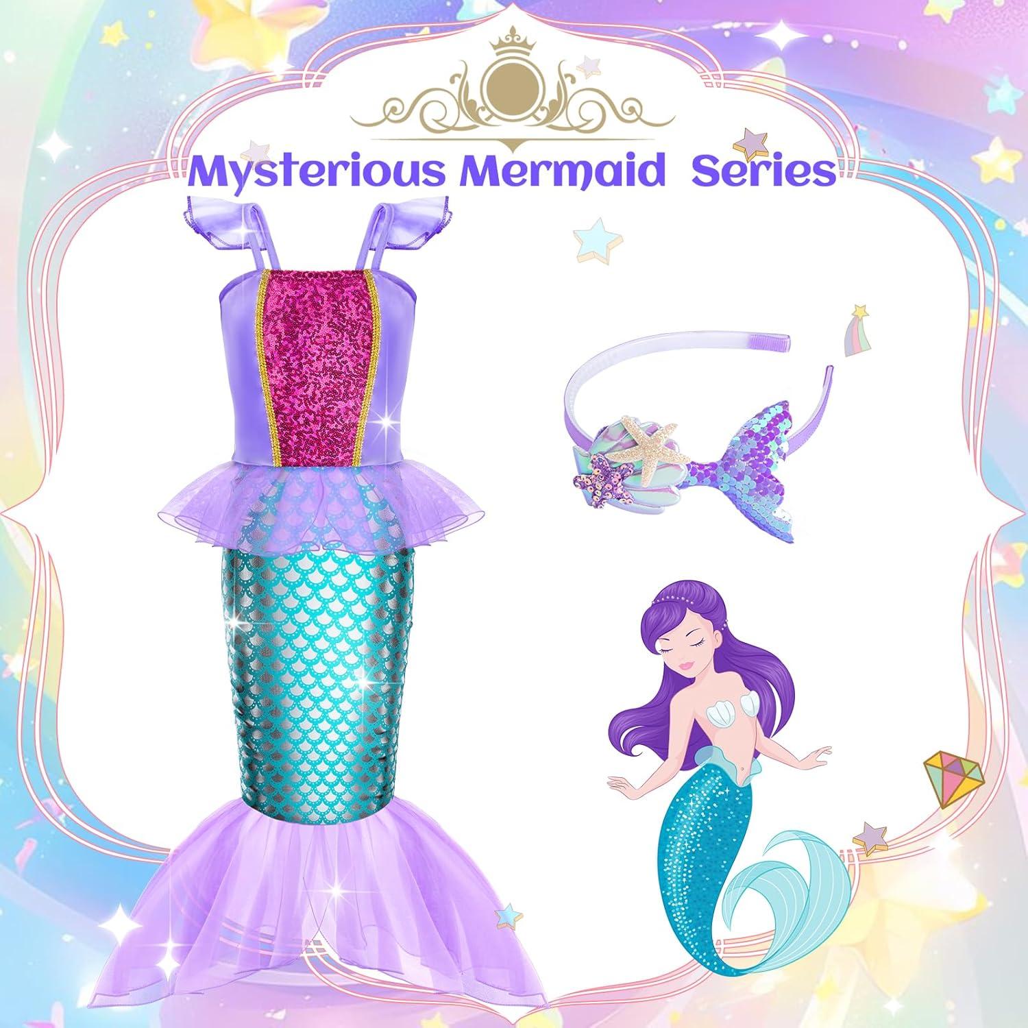 Vestido de Princesa para Niñas Tlooe - Disfraz 3-8 Años