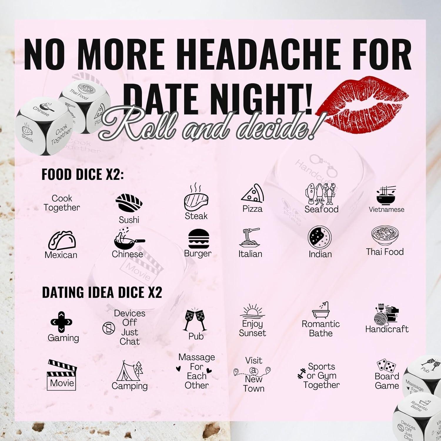 Dados de Decisión INNObeta 6 Piezas para Citas Divertidas