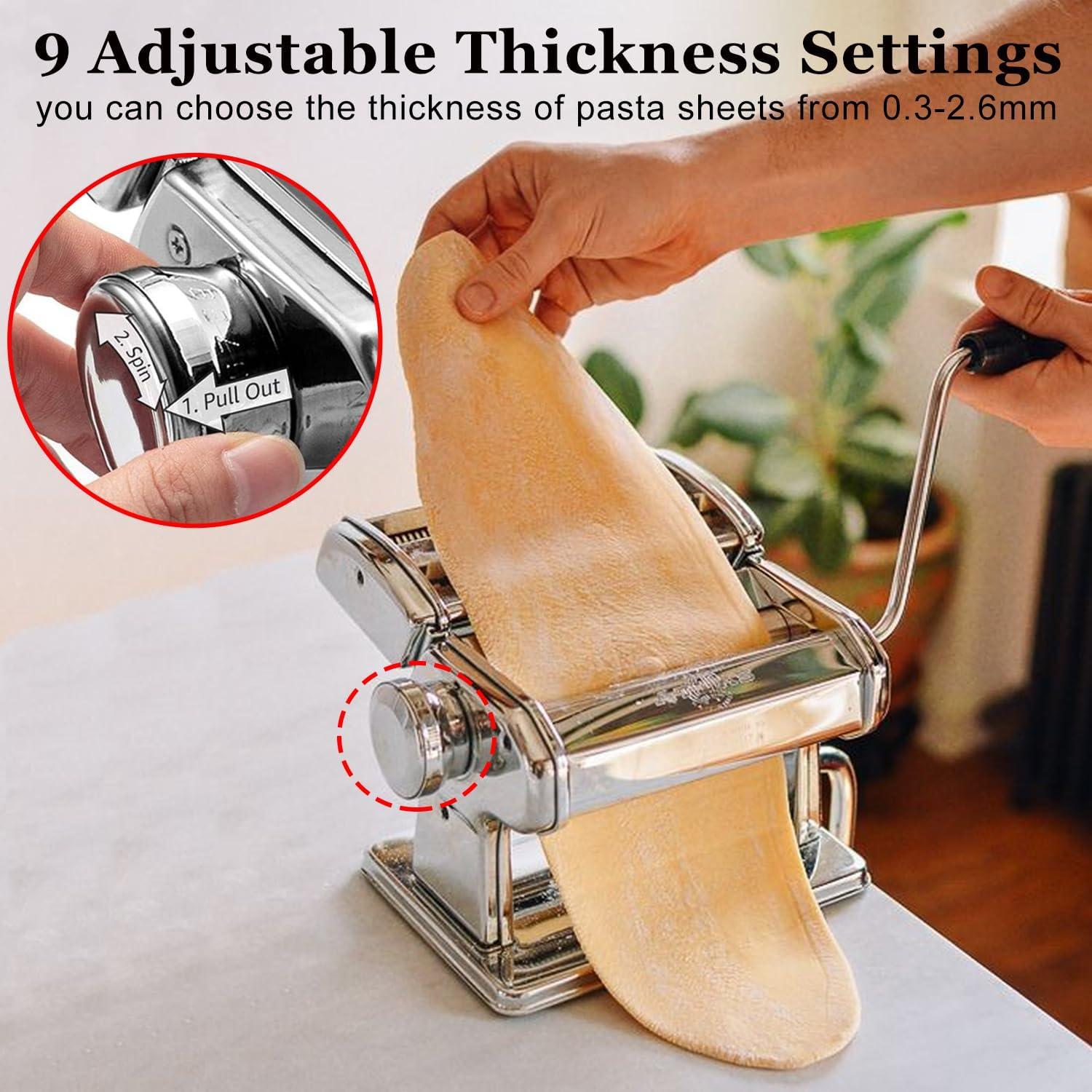 Máquina de Pasta AIDOIT Manual 9 Grosor Acero Inoxidable