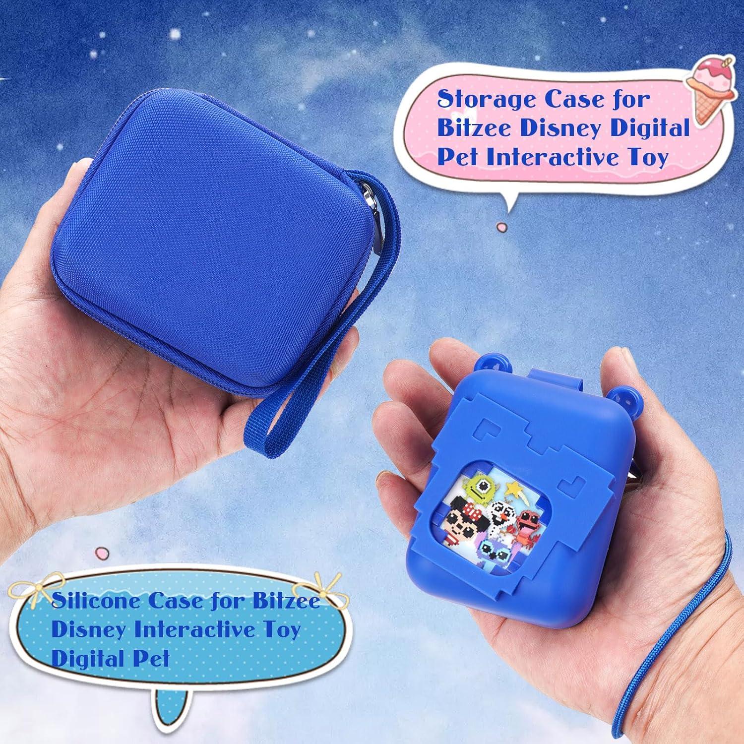 Funda de silicona y transporte para Bitzee Disney Azul