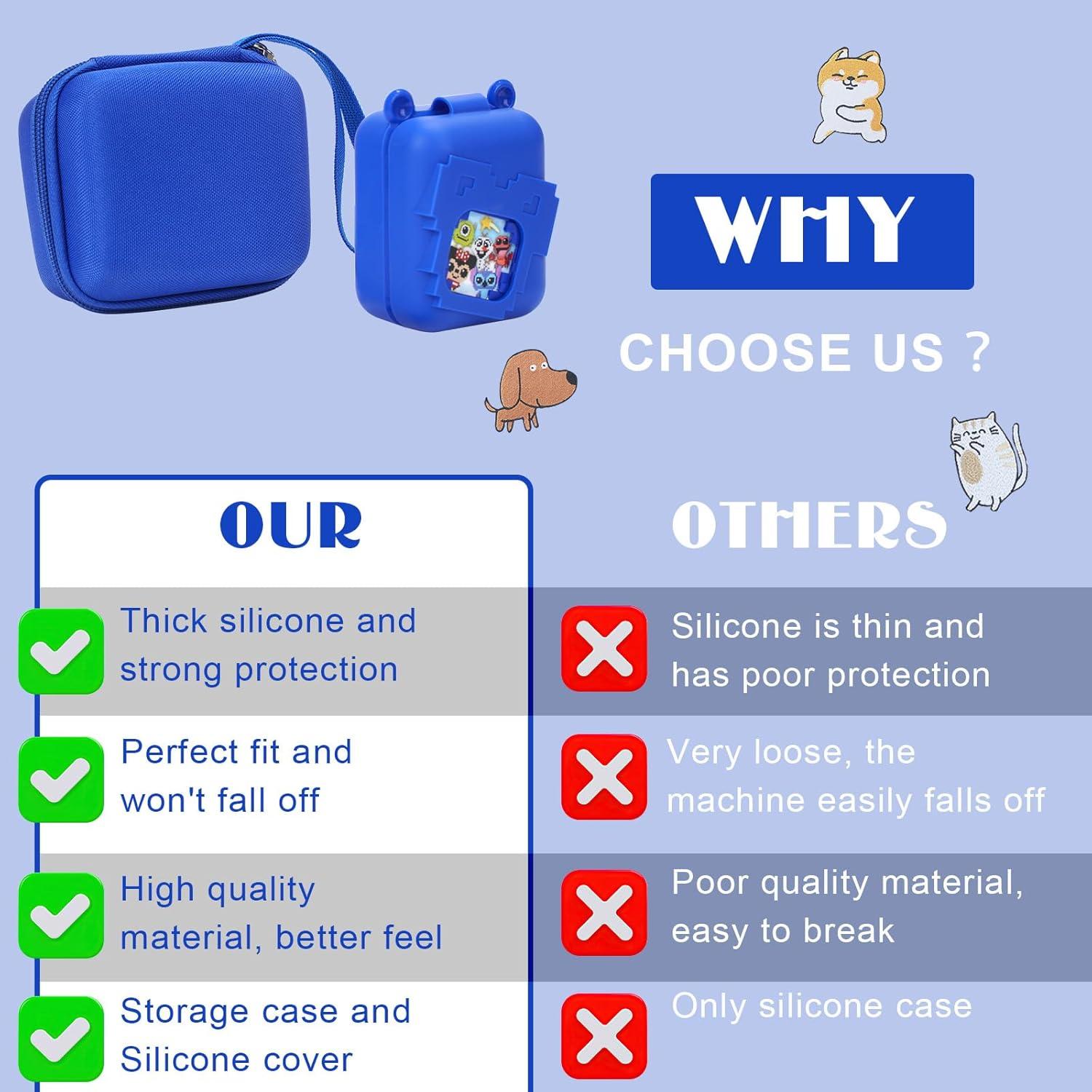 Funda de silicona y transporte para Bitzee Disney Azul