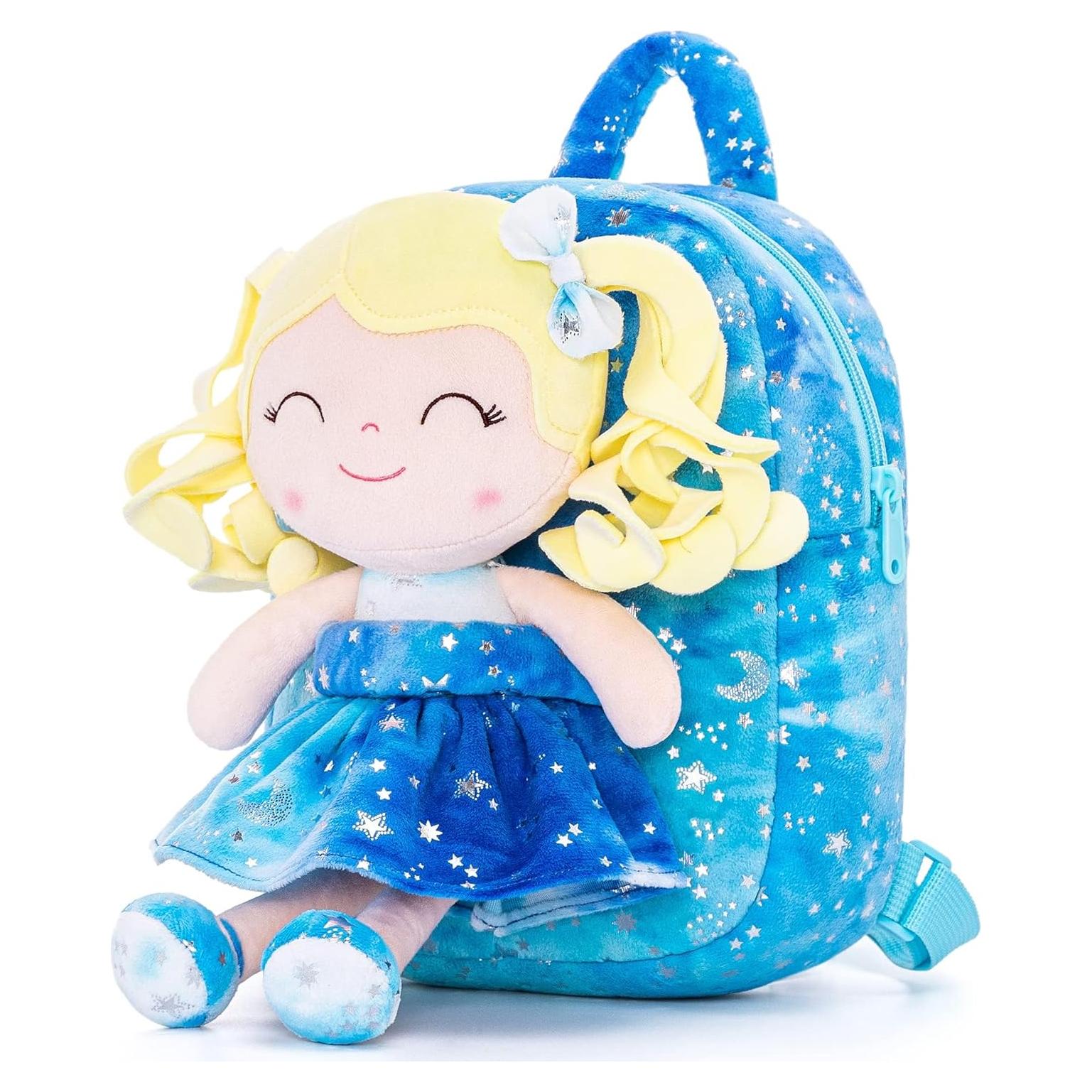 Mochila Gloveleya Azul con Estrellas para Niñas 22.86 cm