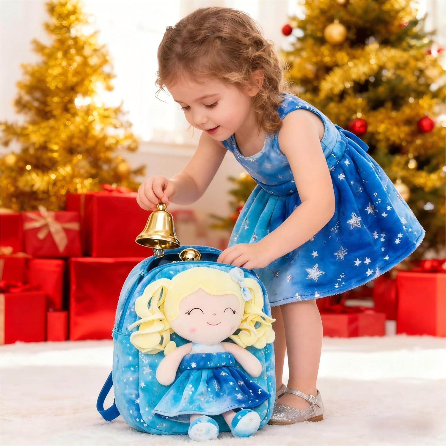 Mochila Gloveleya Azul con Estrellas para Niñas 22.86 cm