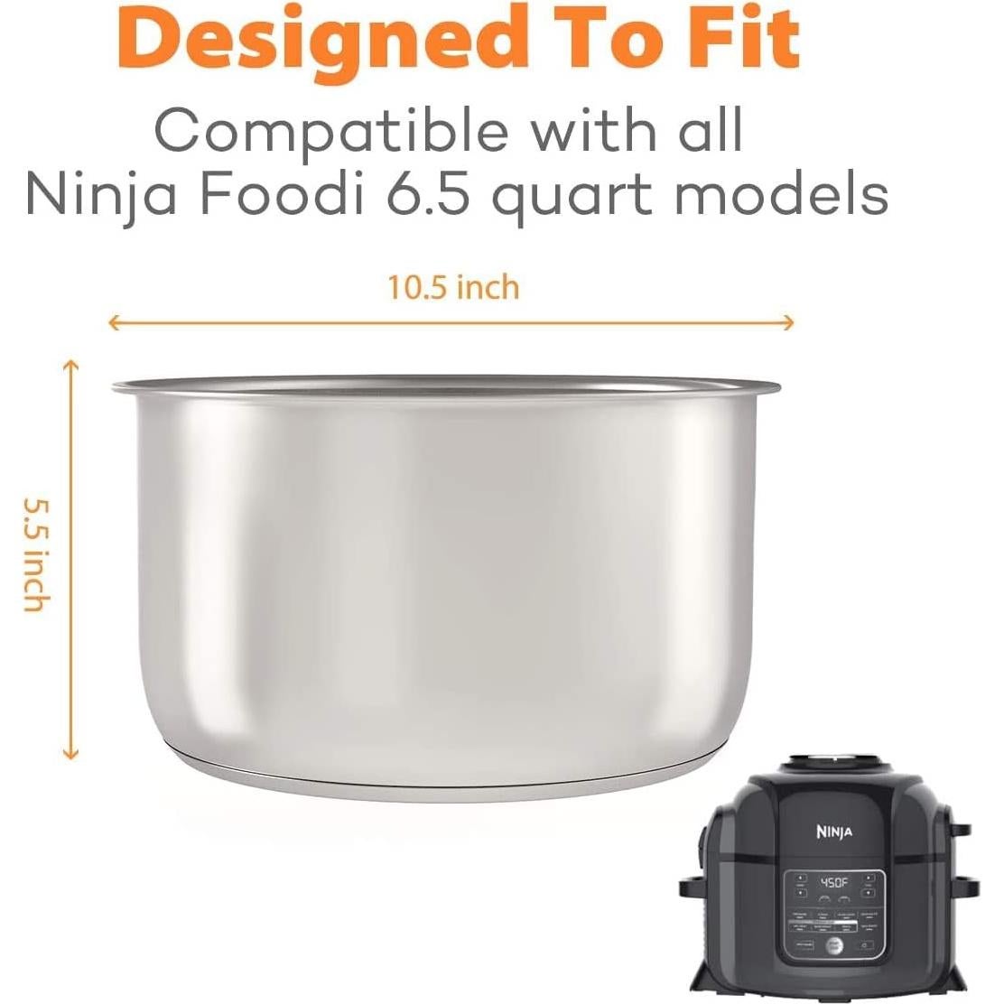 Olla de Acero Inoxidable Goldlion 6.5L para Ninja Foodi