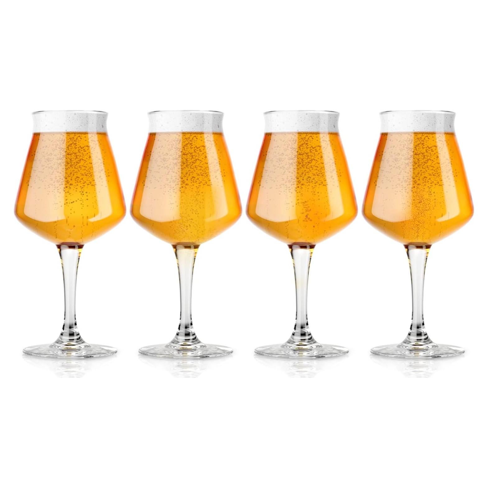 Vasos de Cerveza Teku DU VINO 420 ml, Paquete de 4
