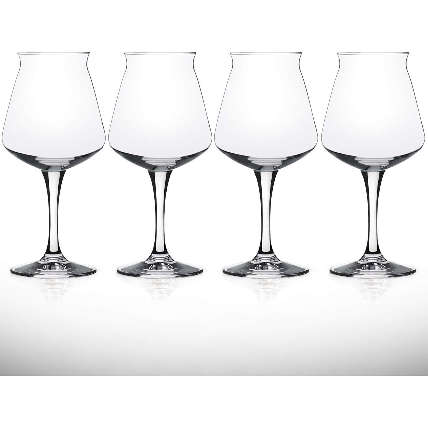 Vasos de Cerveza Teku DU VINO 420 ml, Paquete de 4