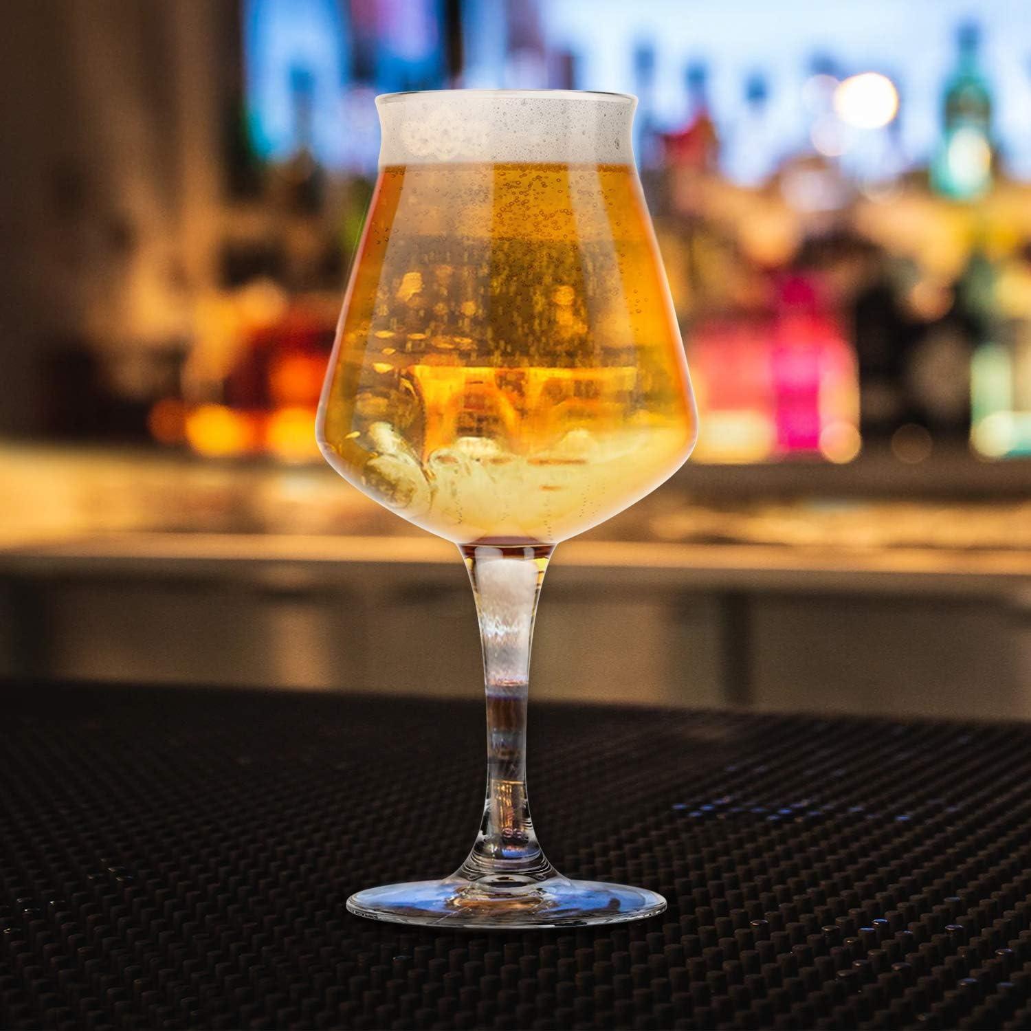 Vasos de Cerveza Teku DU VINO 420 ml, Paquete de 4