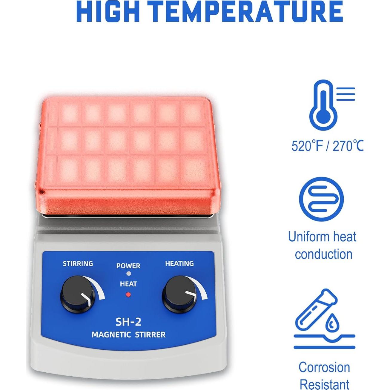 Placa Calentadora Magnética ANZESER SH-2 180W 271°C