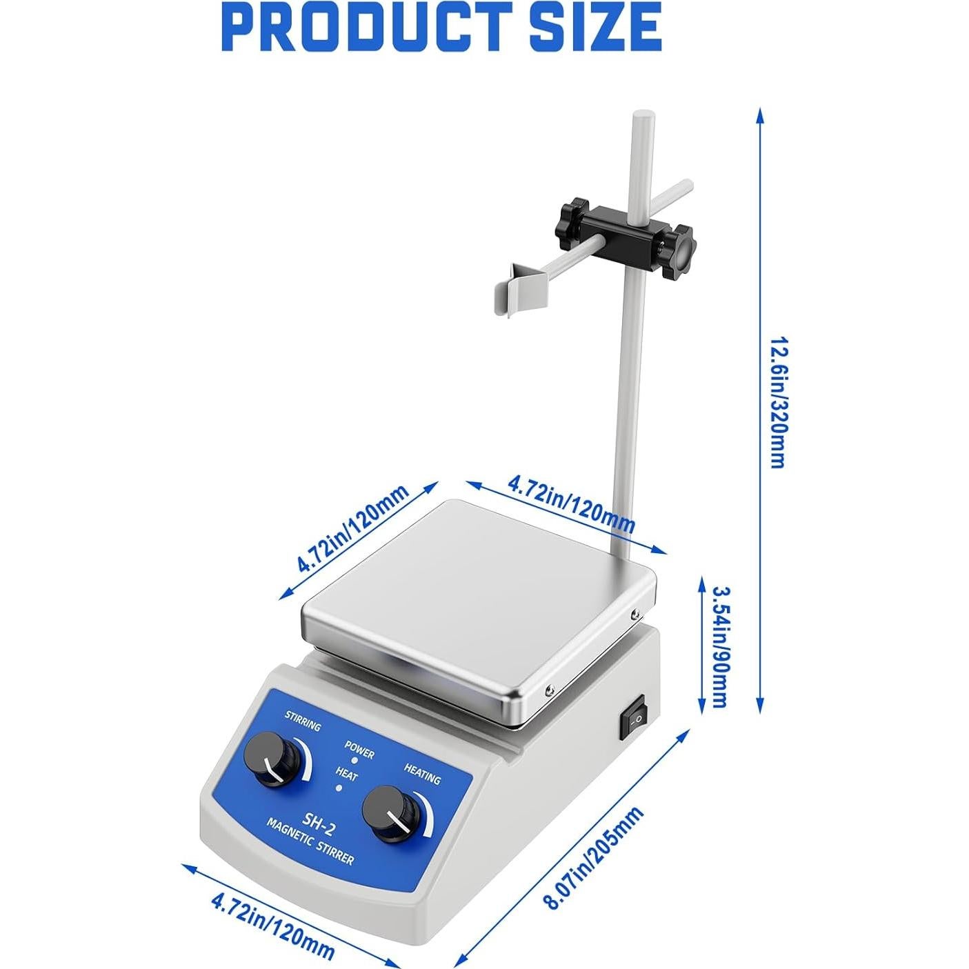 Placa Calentadora Magnética ANZESER SH-2 180W 271°C