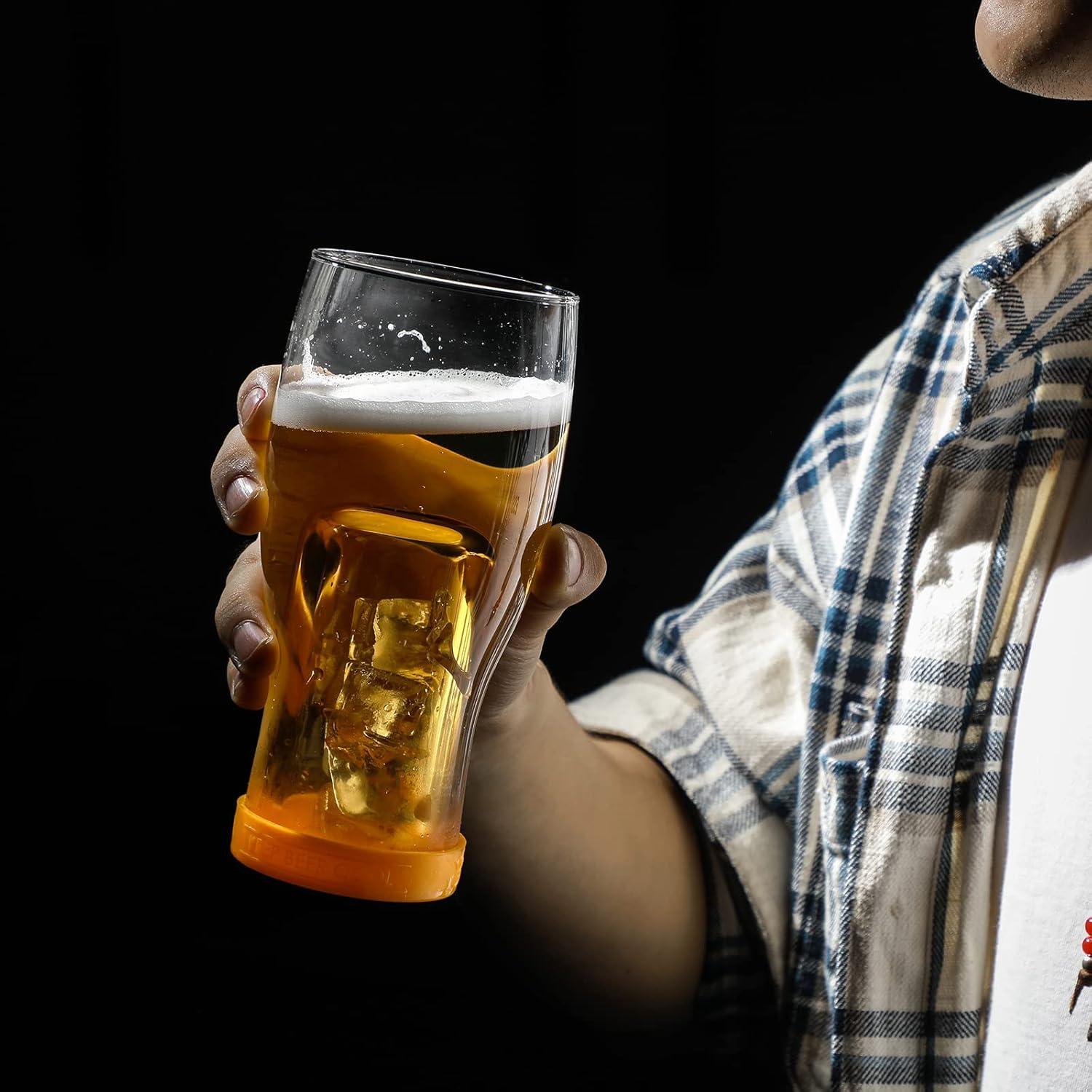 Vasos de Cerveza Doble Pared 1500° C 19.6 oz Set de 4