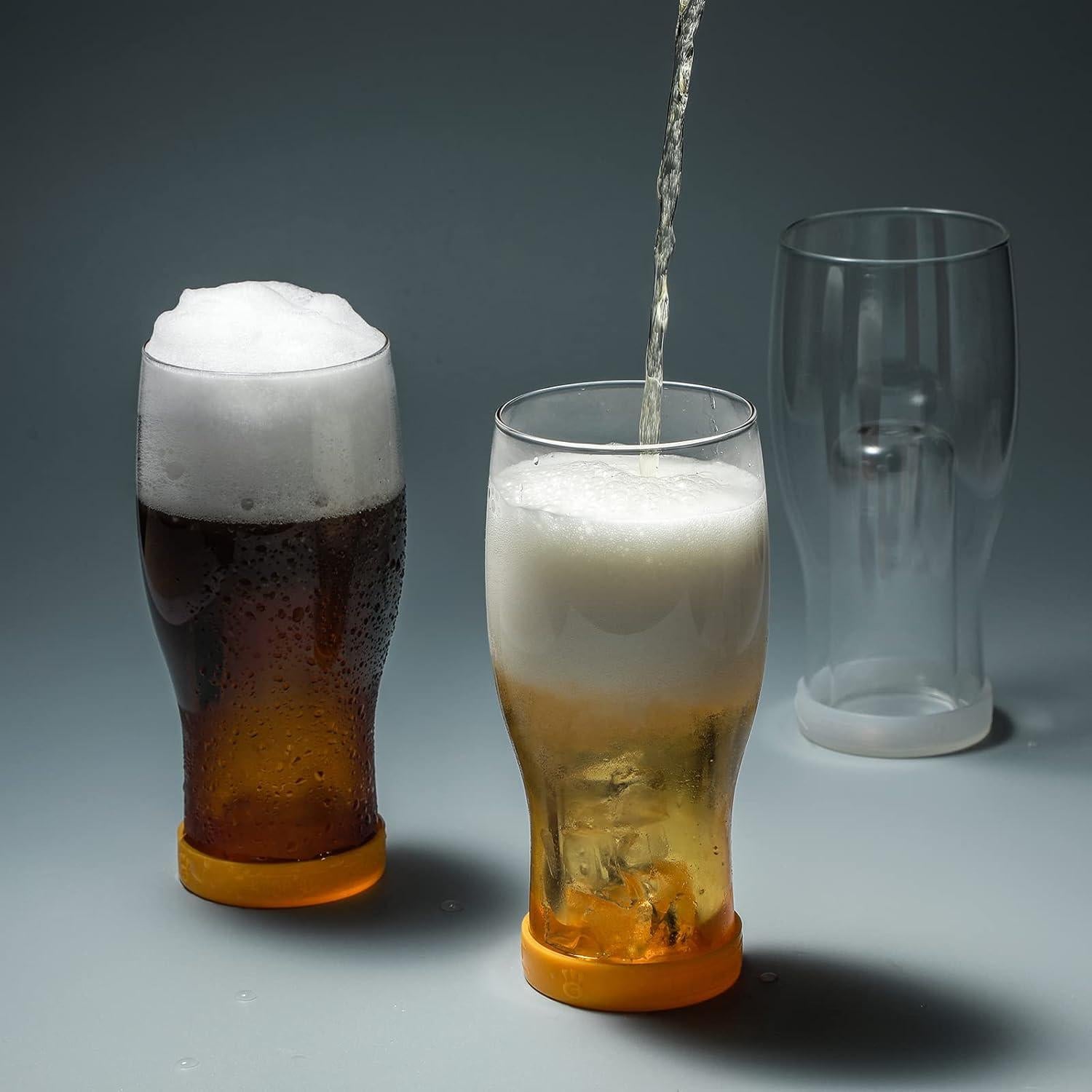 Vasos de Cerveza Doble Pared 1500° C 19.6 oz Set de 4