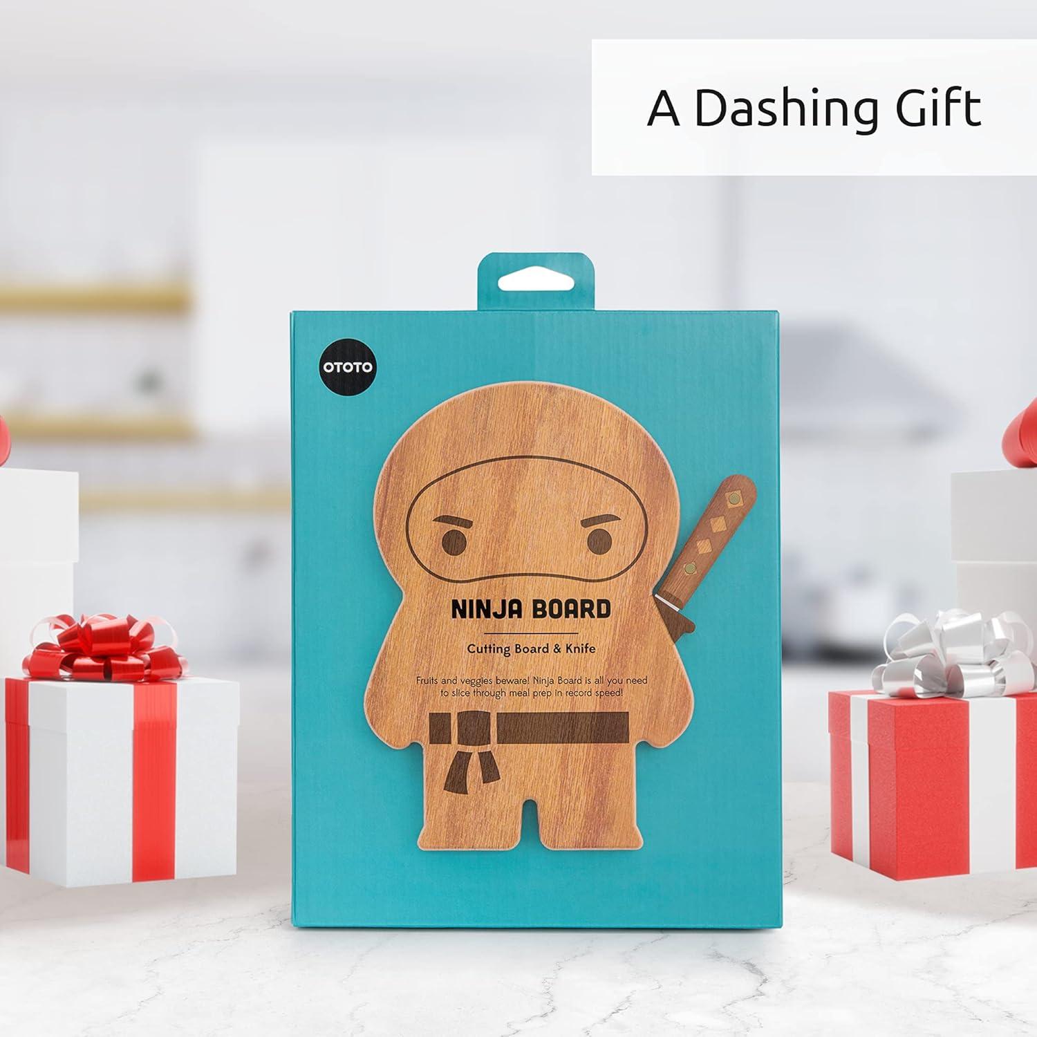 Tabla de Cortar Ninja OTOTO de Madera y Acero Inoxidable