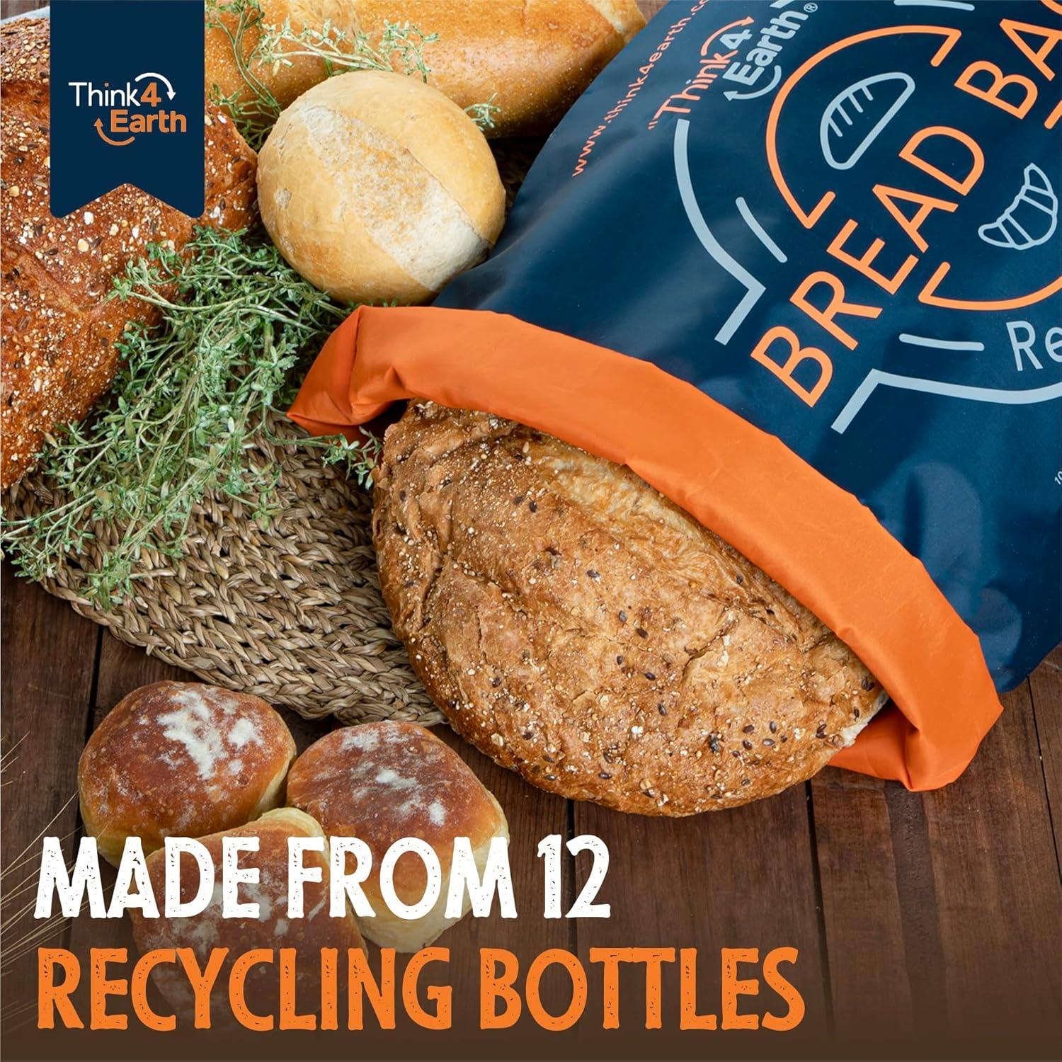Bolsa de Pan Reutilizable Think4Earth - 2 Paquete Ecológica