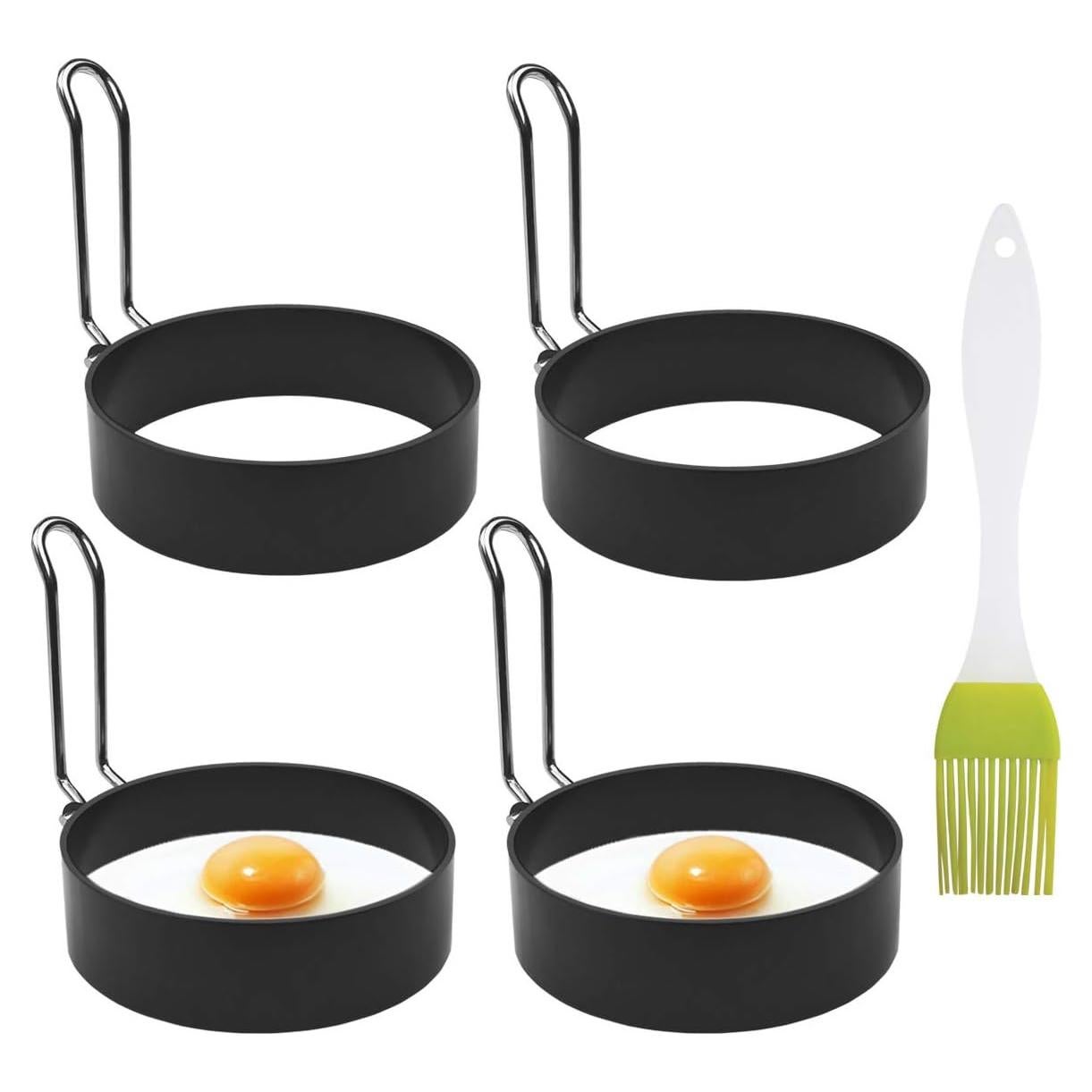 Juego de 4 Moldes de Huevos TTSAM Acero Inoxidable Antiadherente