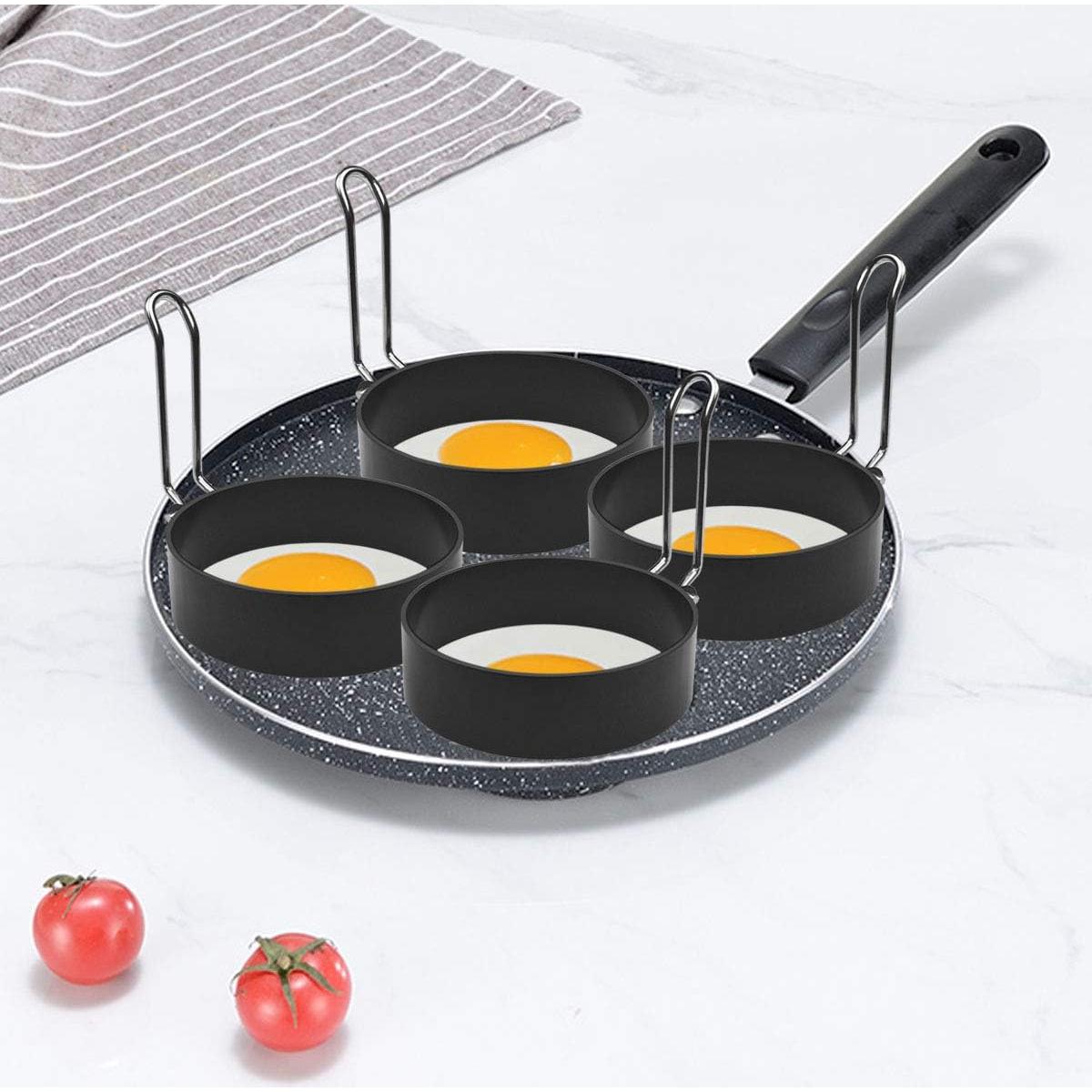 Juego de 4 Moldes de Huevos TTSAM Acero Inoxidable Antiadherente