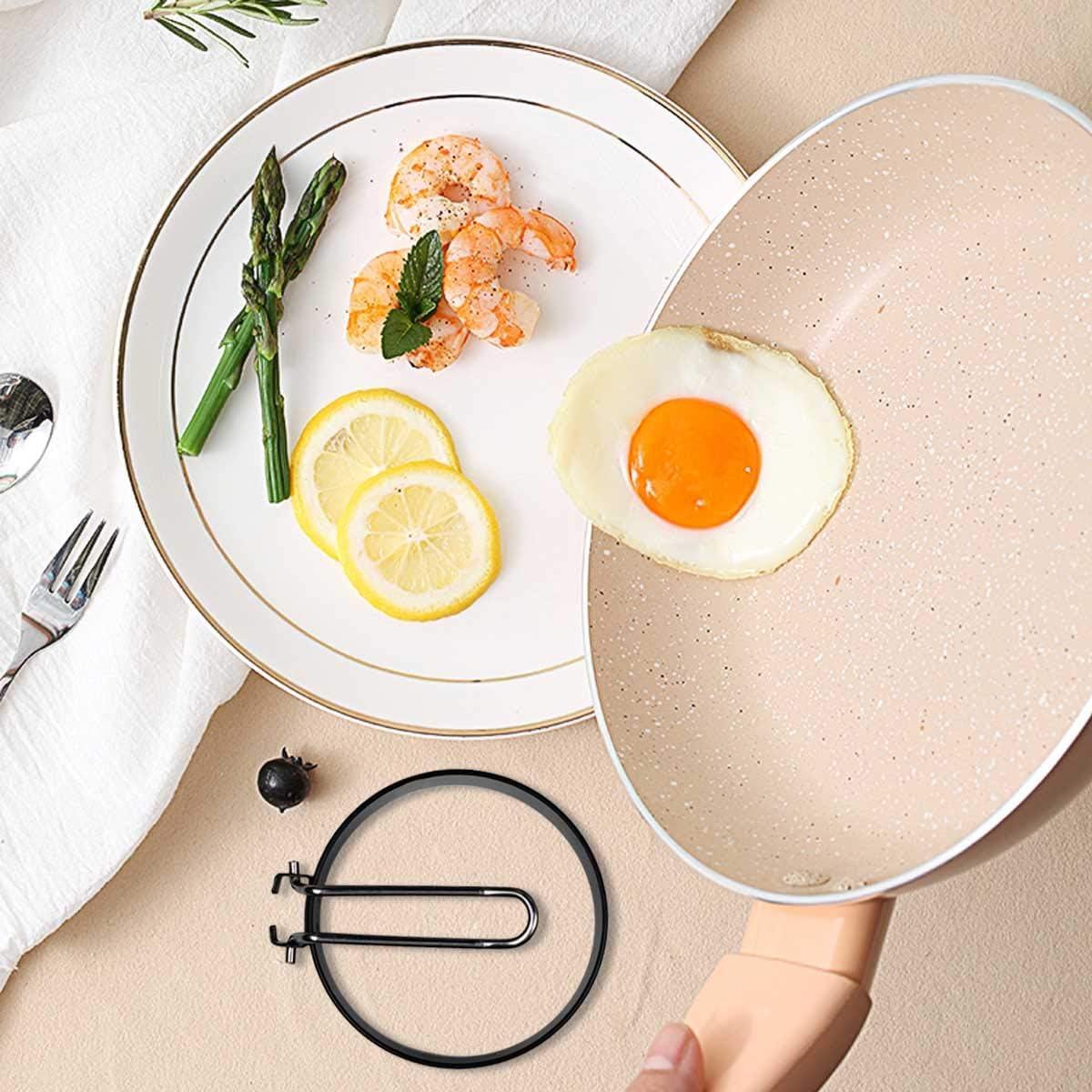 Juego de 4 Moldes de Huevos TTSAM Acero Inoxidable Antiadherente