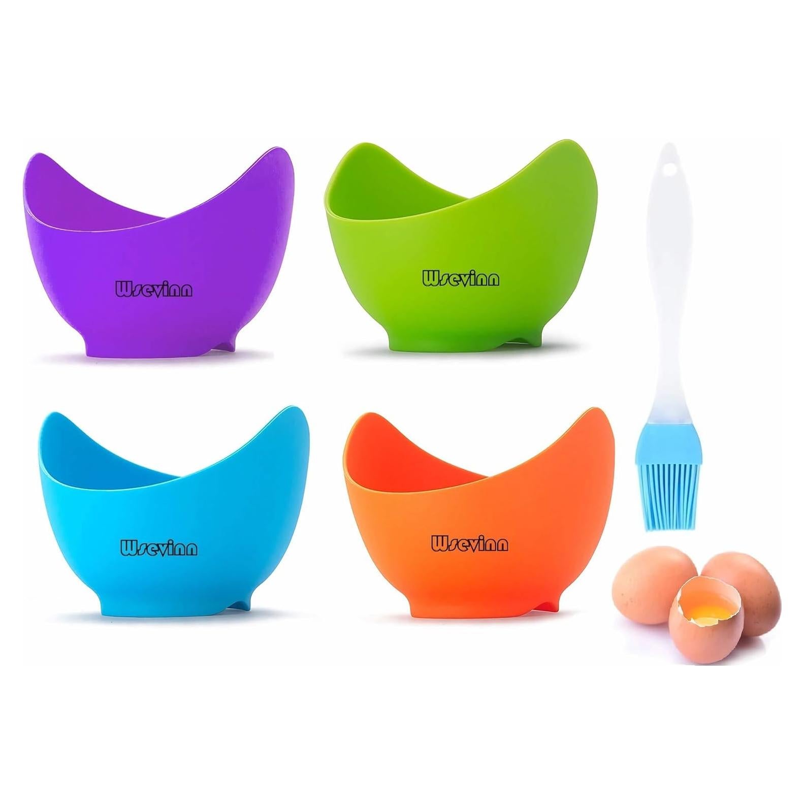 Cocinador de Huevos Escalfados Wsevinn - 4 Tazas Silicona