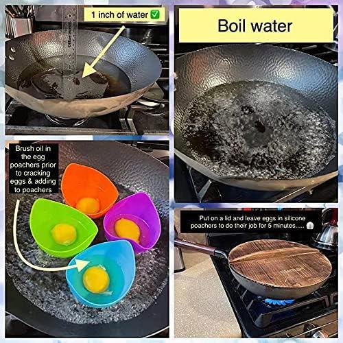 Cocinador de Huevos Escalfados Wsevinn - 4 Tazas Silicona