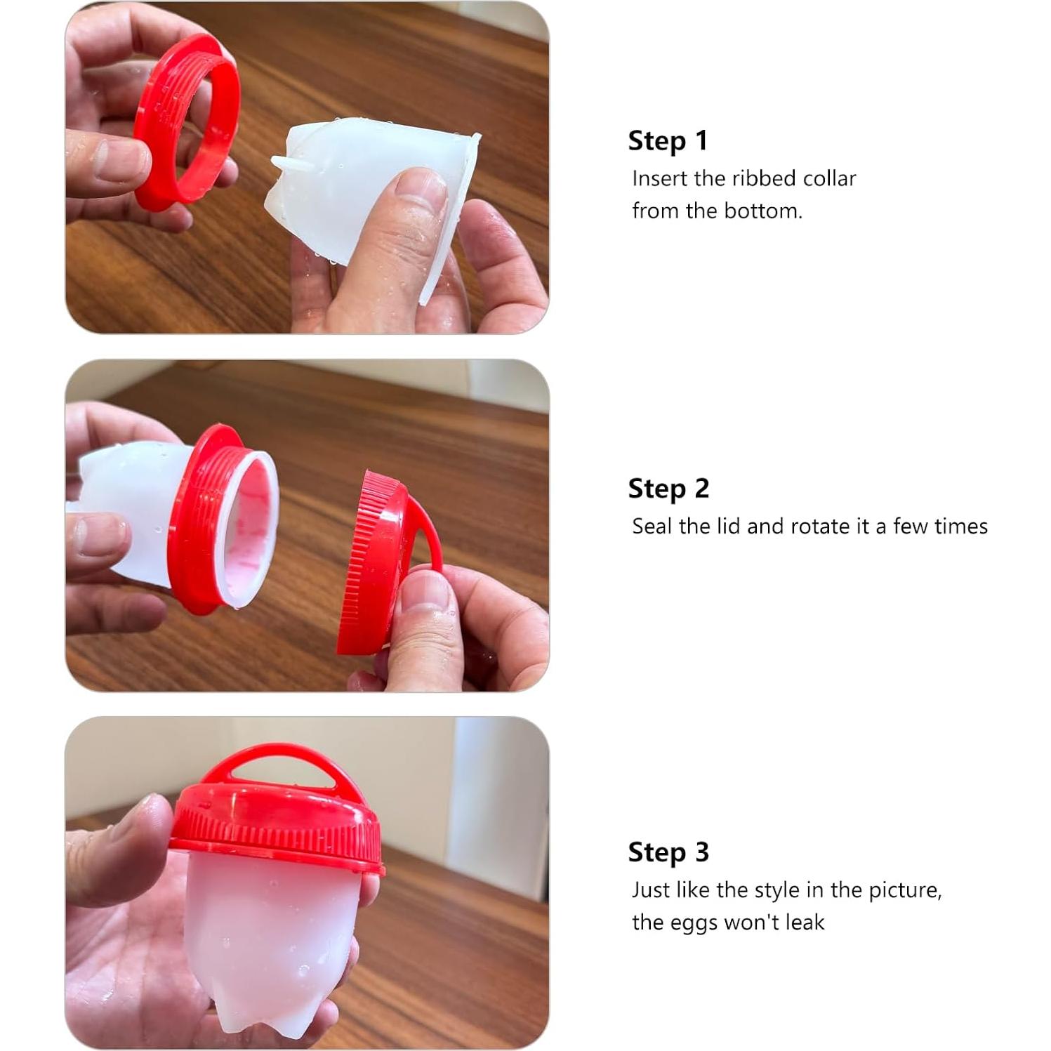 Cocinador de Huevos Duro KINKIMISTINA 6 Piezas Antiadherente