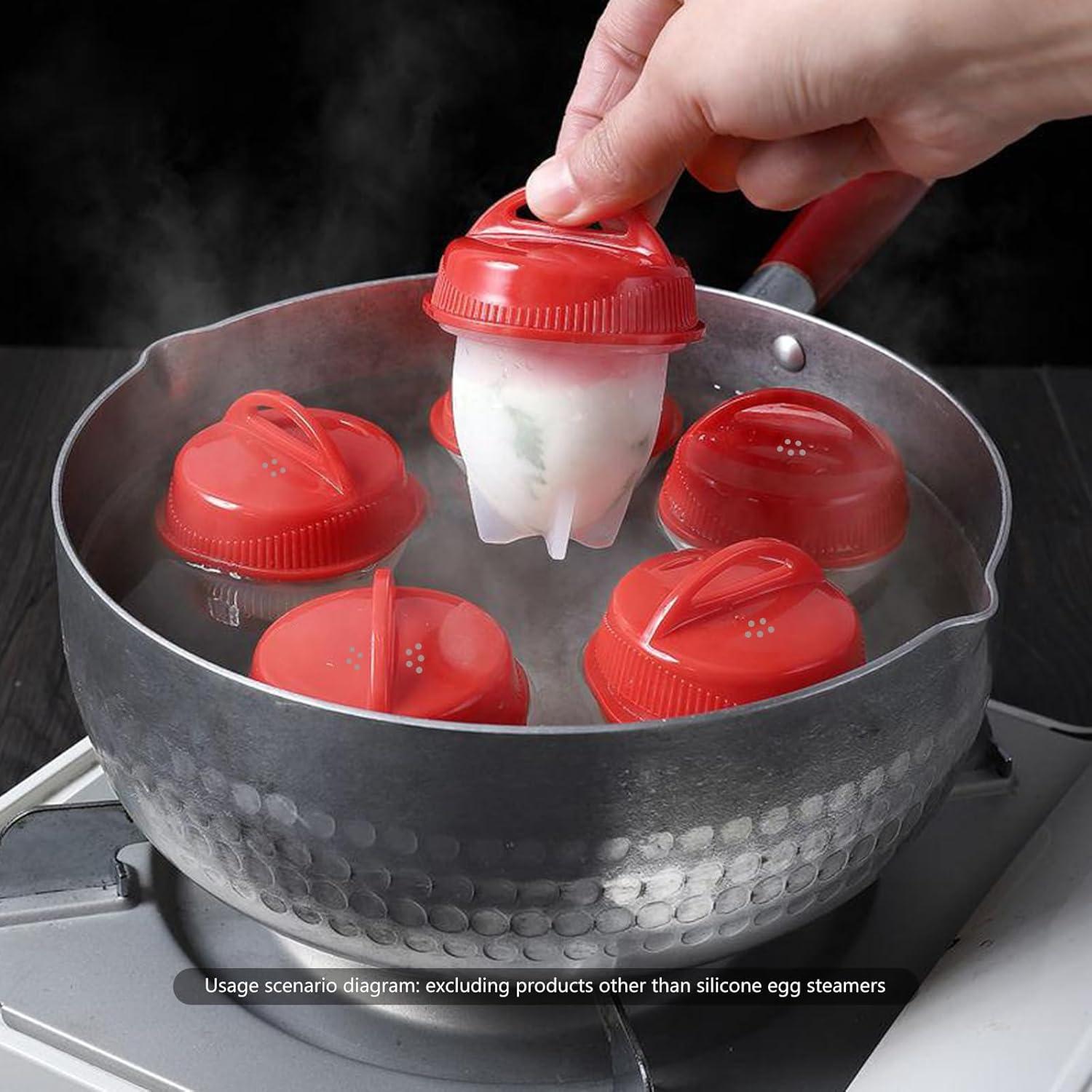 Cocinador de Huevos Duro KINKIMISTINA 6 Piezas Antiadherente