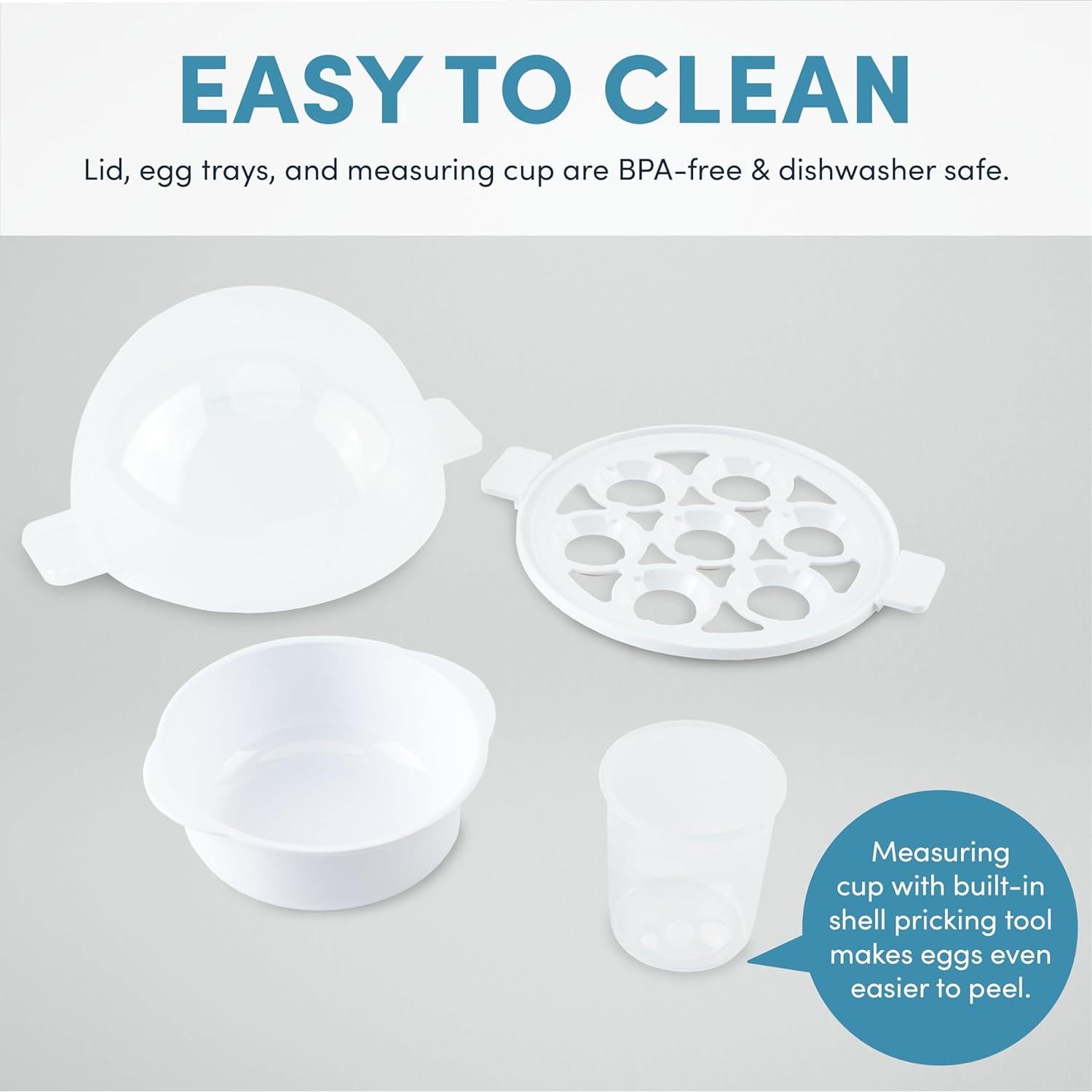 Cocedor de Huevos Eléctrico Aroma AEB-807 XL para 7 Huevos