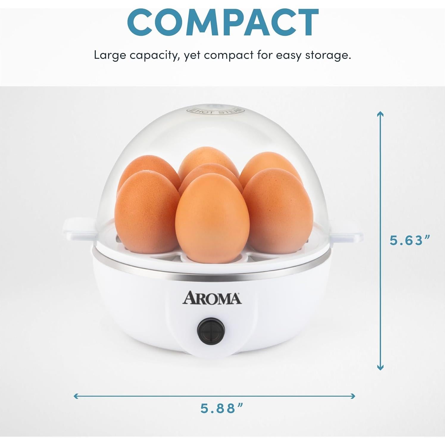 Cocedor de Huevos Eléctrico Aroma AEB-807 XL para 7 Huevos
