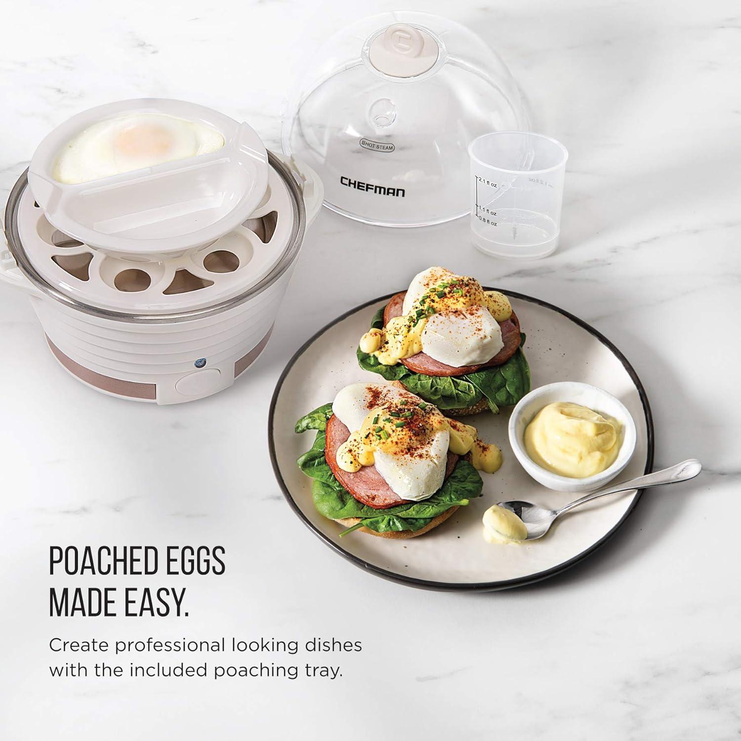 Cocinero de Huevos Chefman Eléctrico 12 Huevos Libre BPA