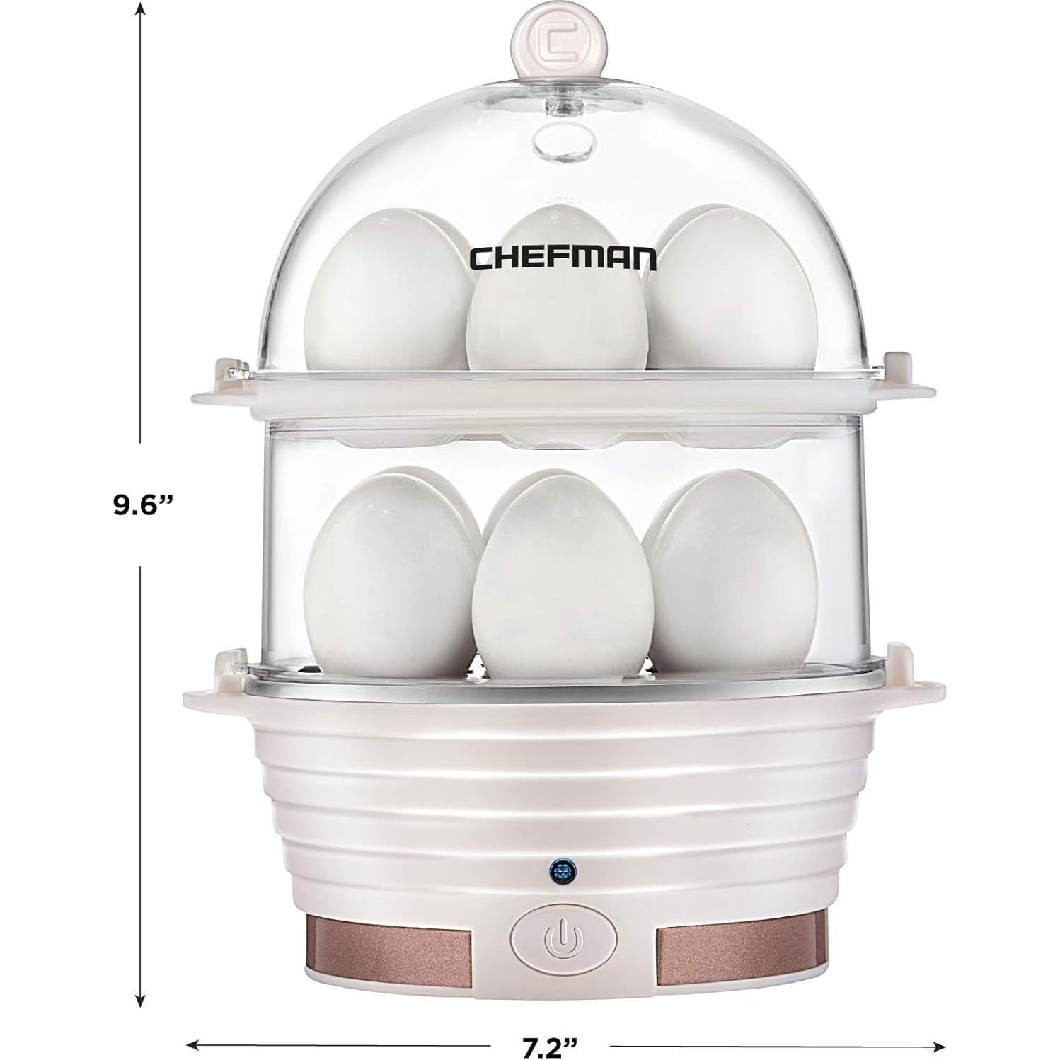 Cocinero de Huevos Chefman Eléctrico 12 Huevos Libre BPA
