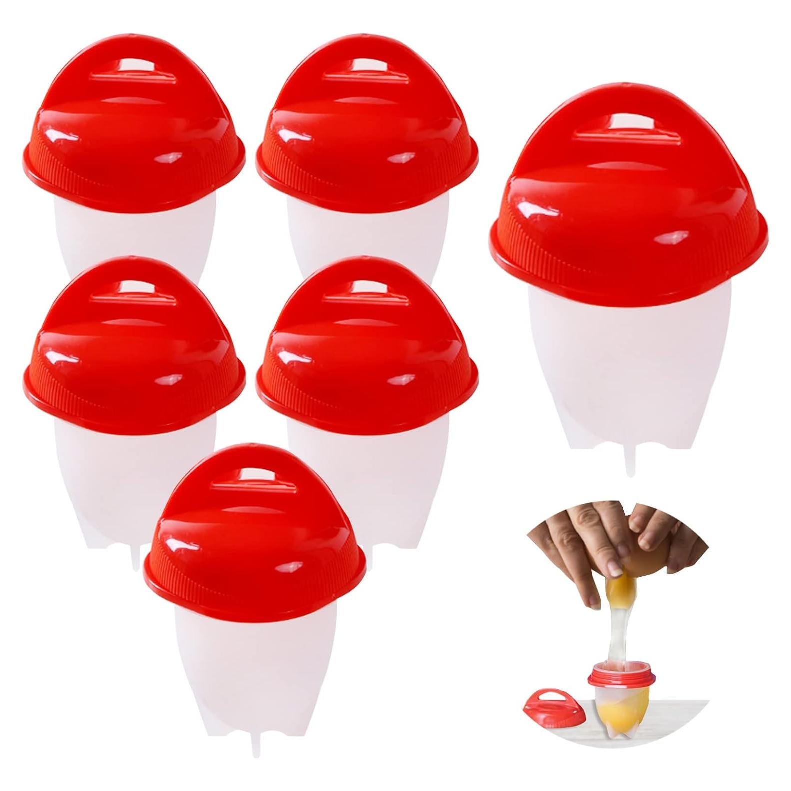 Cocedor de Huevos JJYHEHOT 6 Piezas Silicona Antiadherente