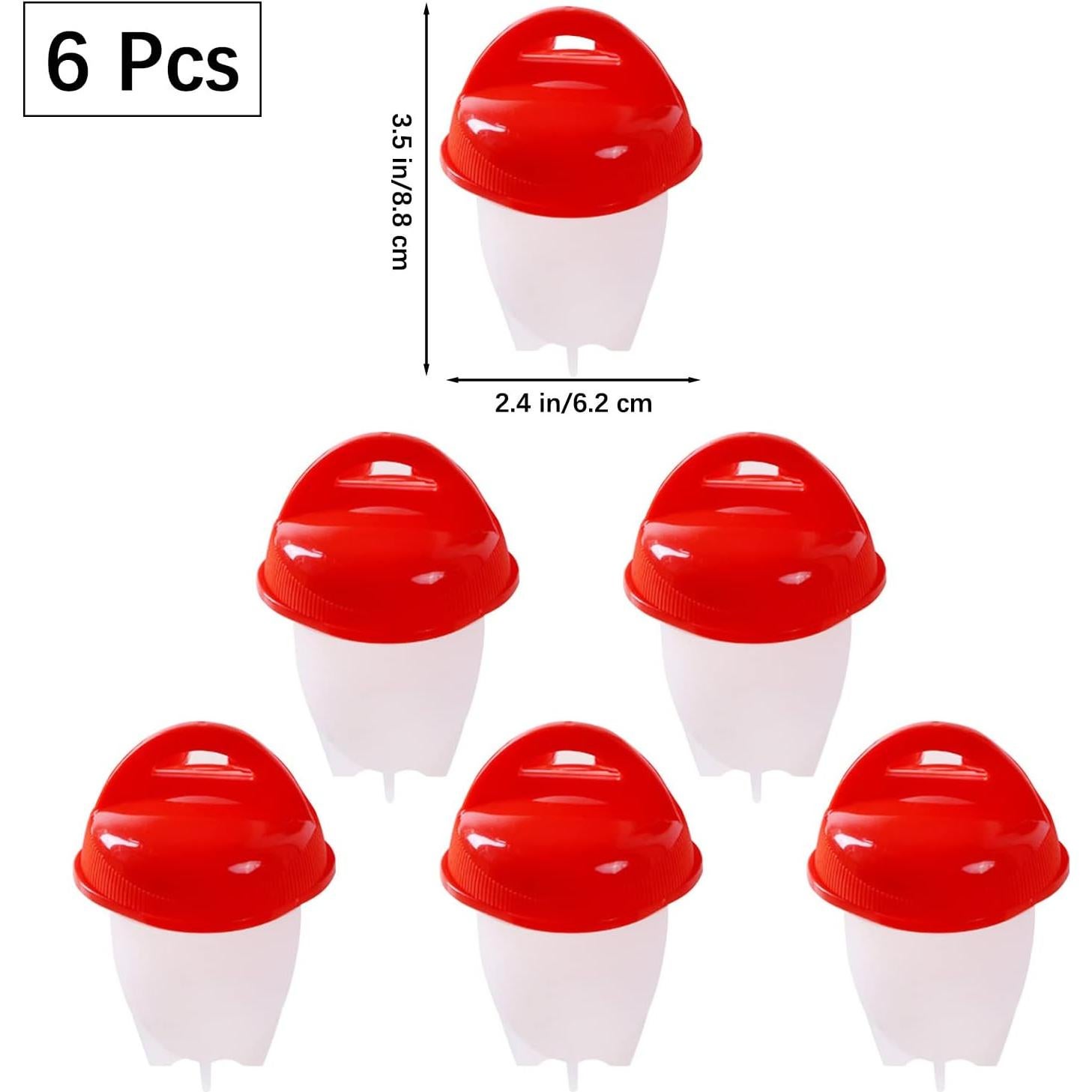 Cocedor de Huevos JJYHEHOT 6 Piezas Silicona Antiadherente