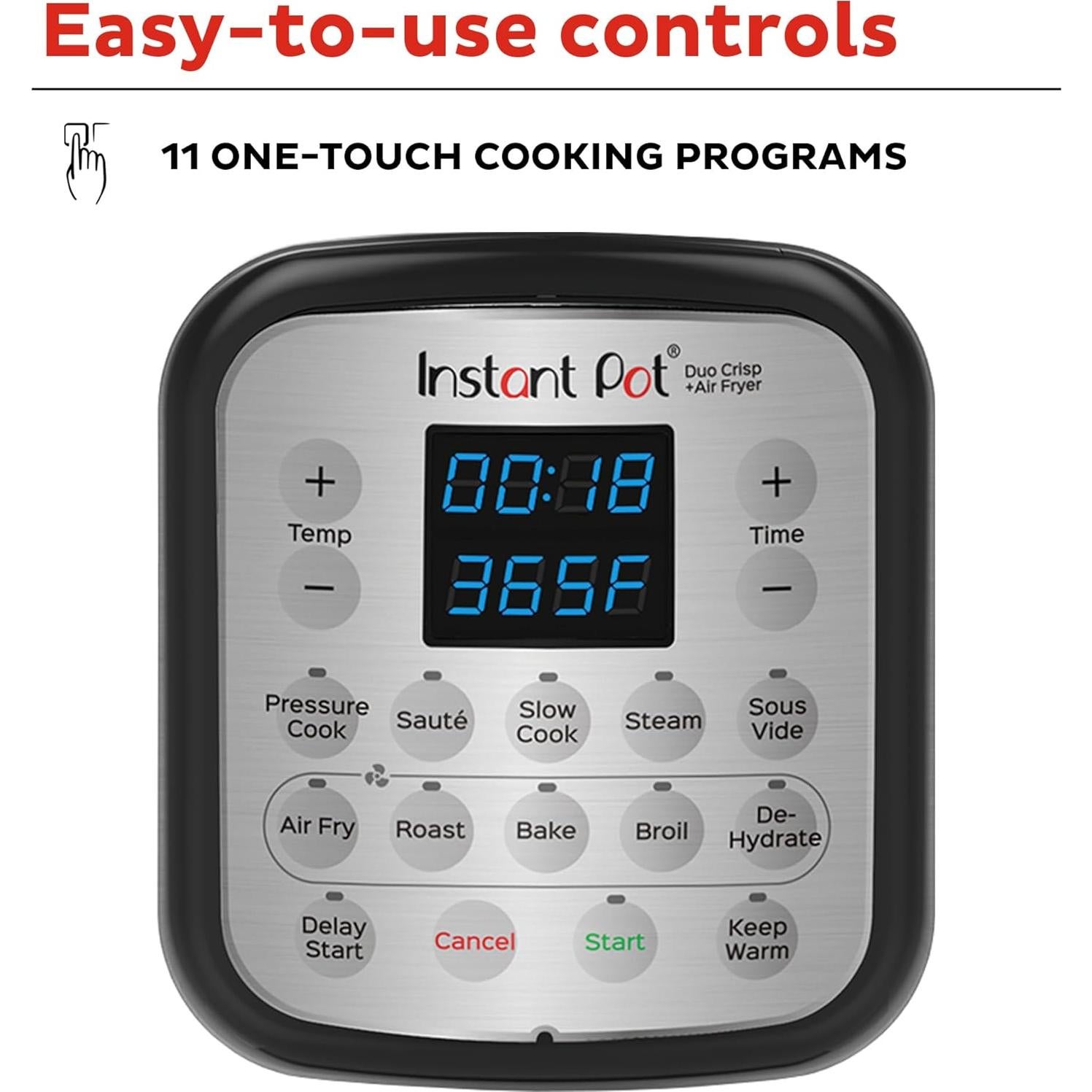 Olla de Presión Instant Pot Duo Crisp 8QT 11 en 1