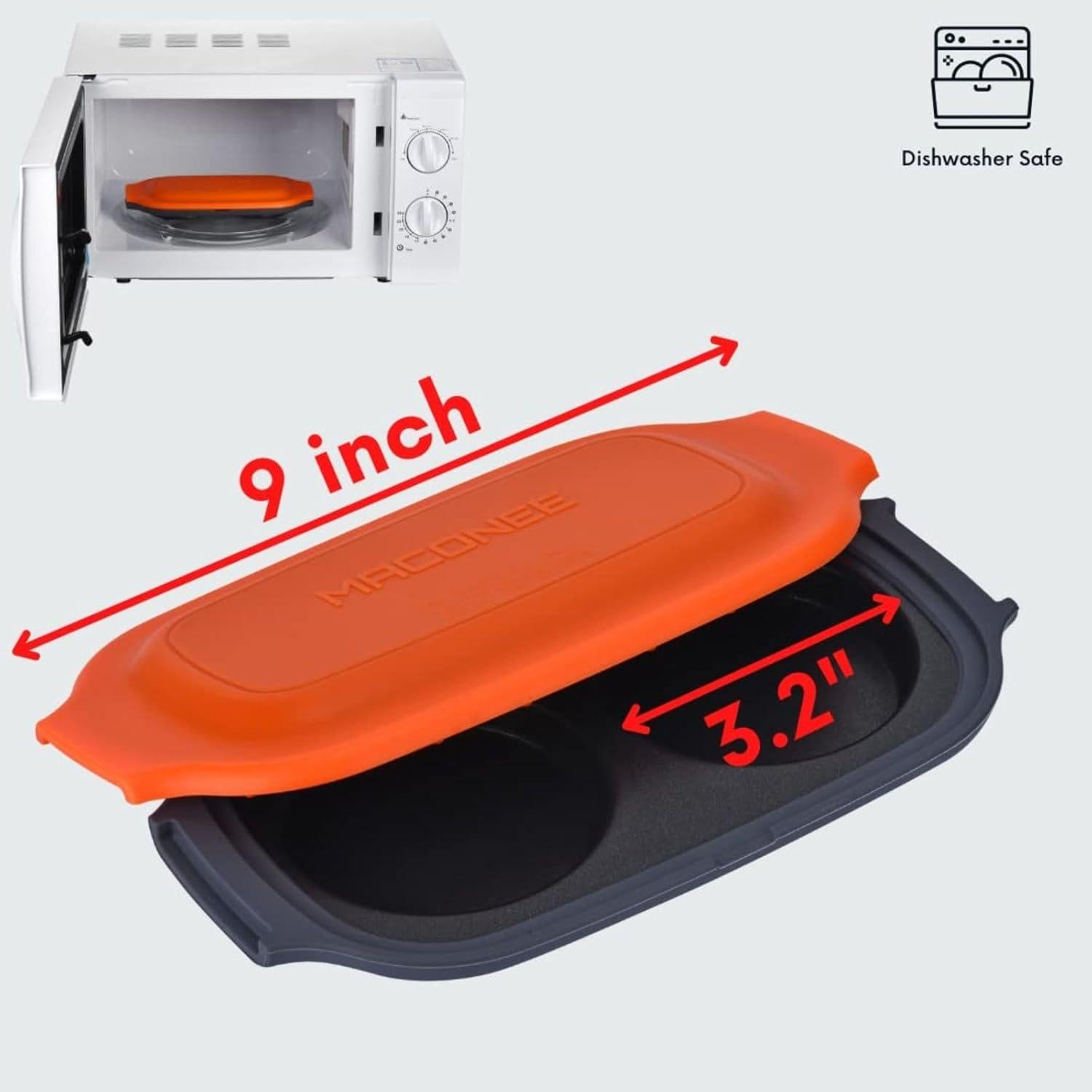 Cocinero de Huevos Maconee para Microondas | 2 Huevos | Antiadherente