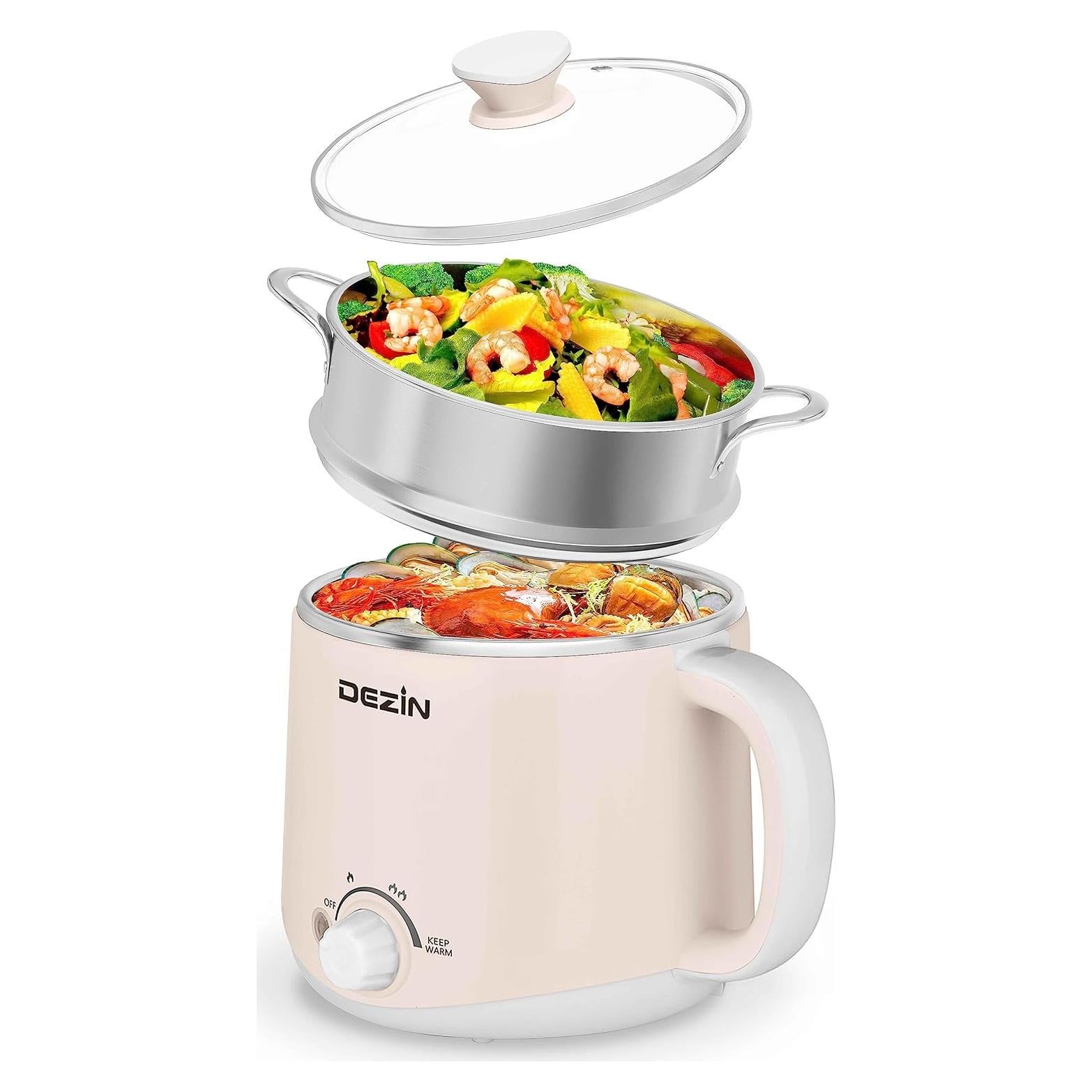 Olla Caliente Eléctrica DEZIN 1.6L con Vaporera y Control