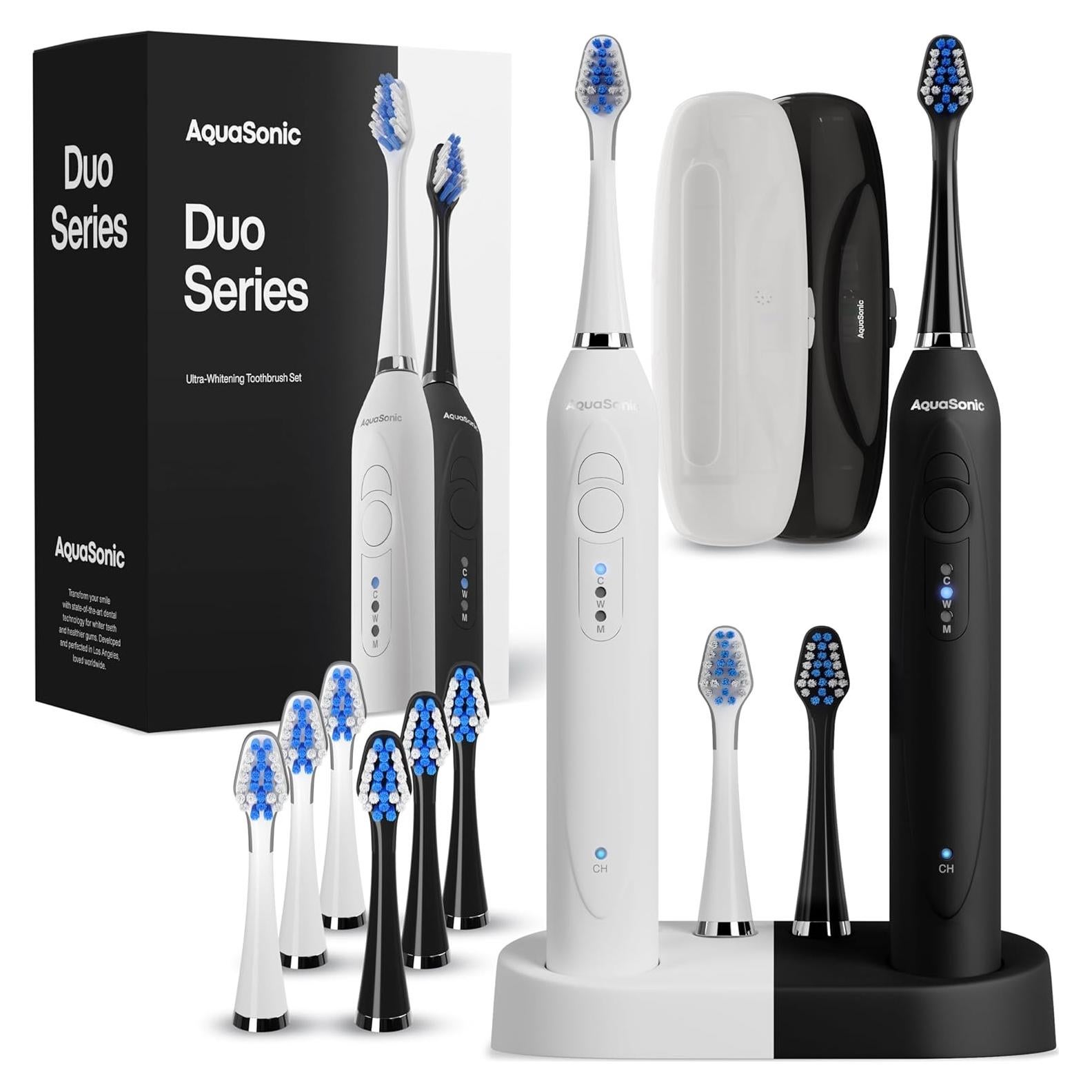 Cepillos de Dientes Eléctricos Aquasonic Duo - 40,000 VPM