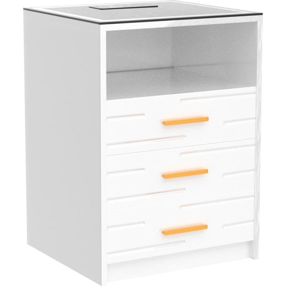 Mesita de Noche Lvifur con Carga Inalámbrica y 3 Colores