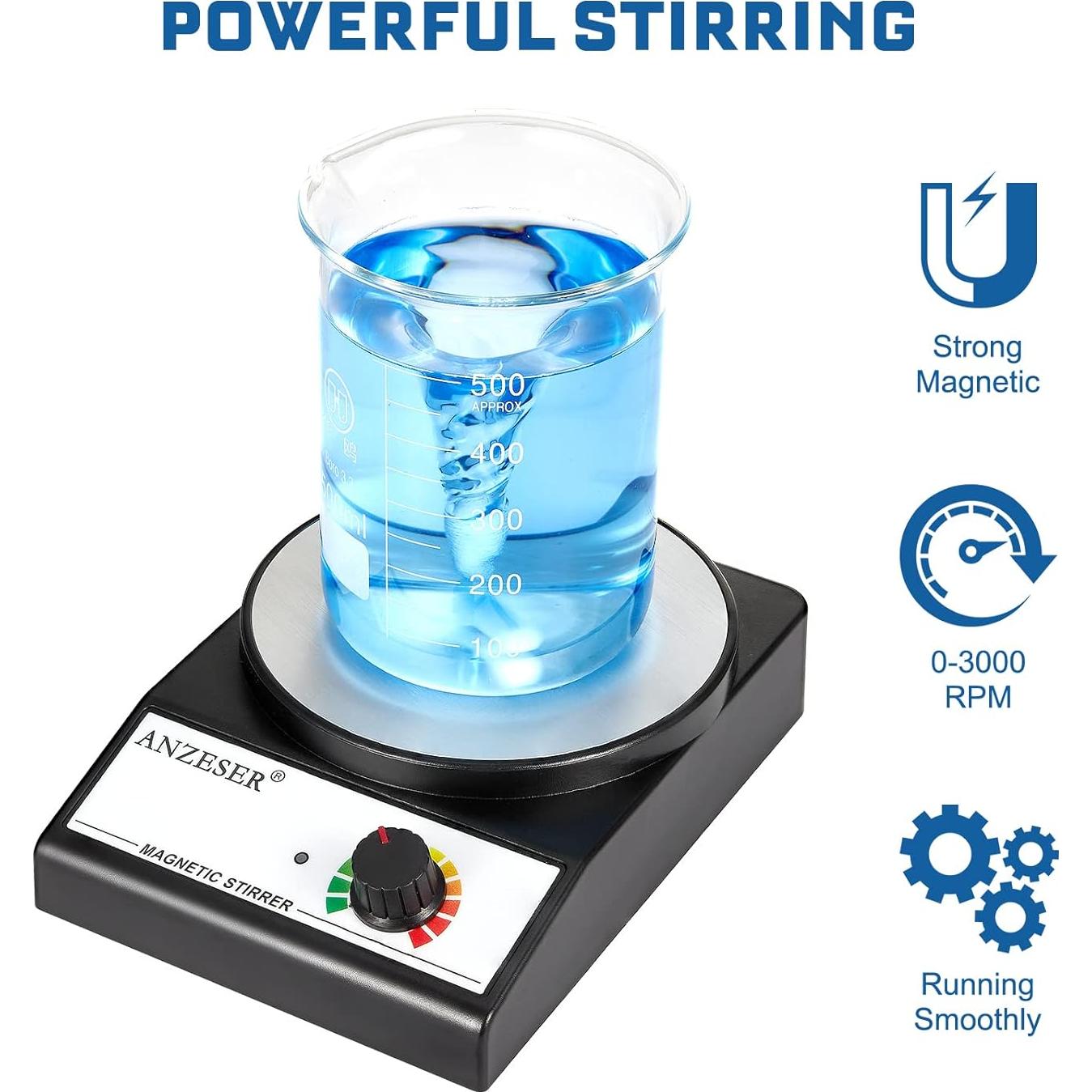 Agitador Magnético ANZESER MX-3K 3000RPM 3L