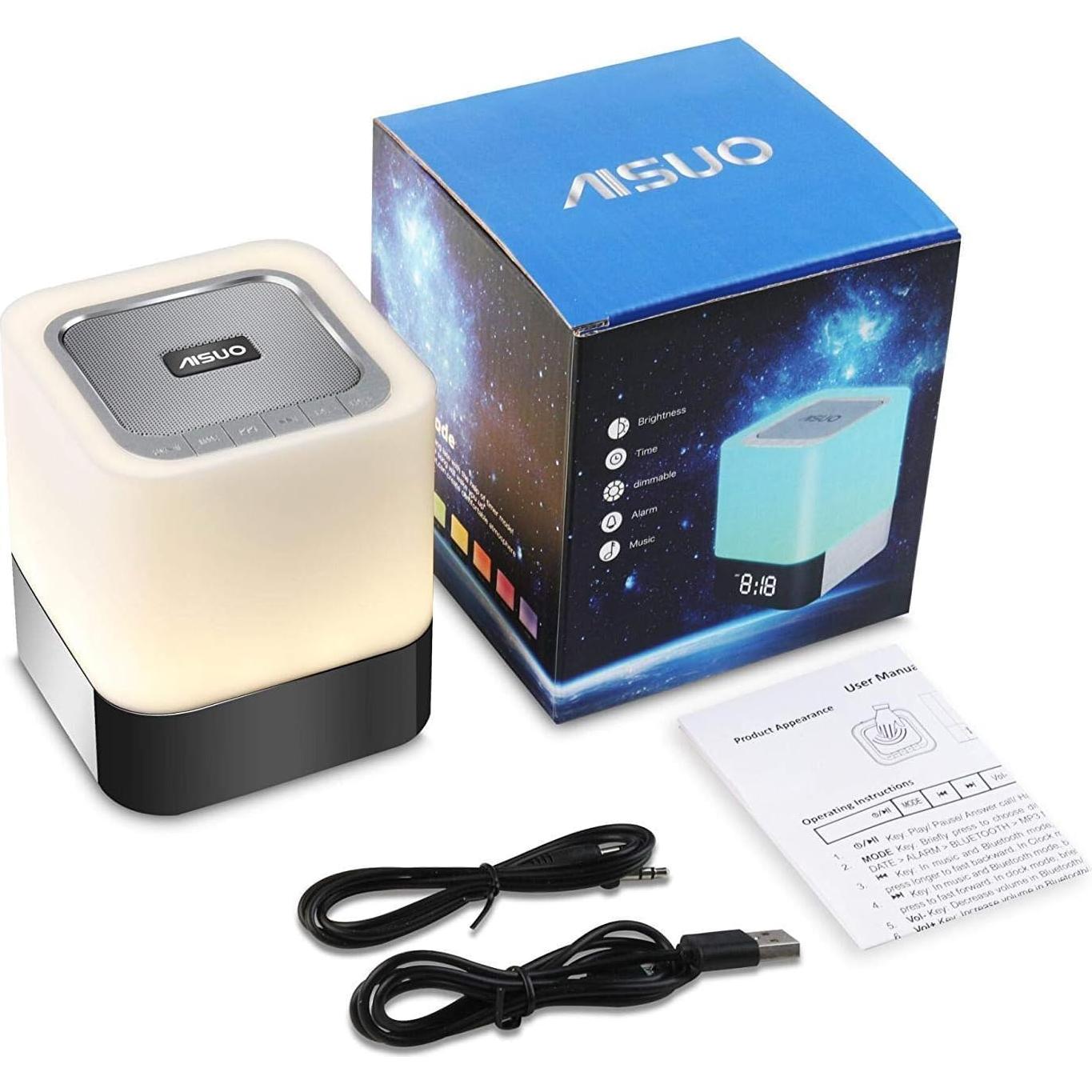 Aisuo Lámpara Nocturna 5 en 1 con Altavoz Bluetooth DY28