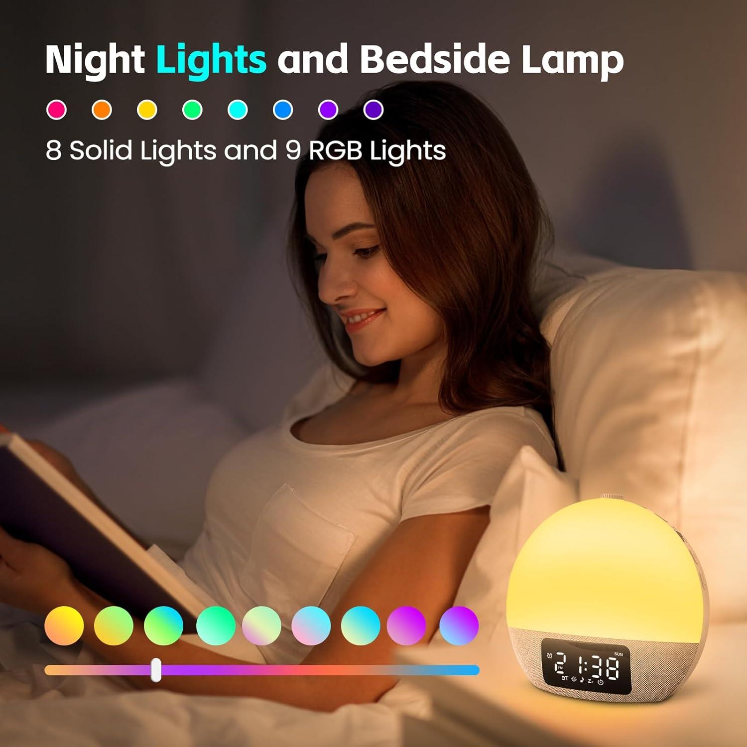 Despertador de Amanecer Geuuap YF-01 con Sonido y Luz