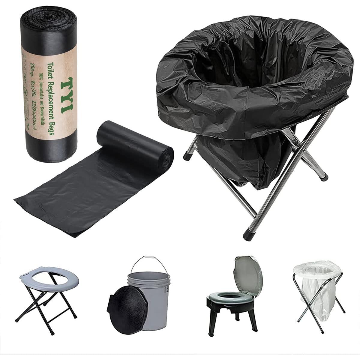 Bolsas de Inodoro Portátiles TYI 20 Pzas 30 Litros Biodegradables