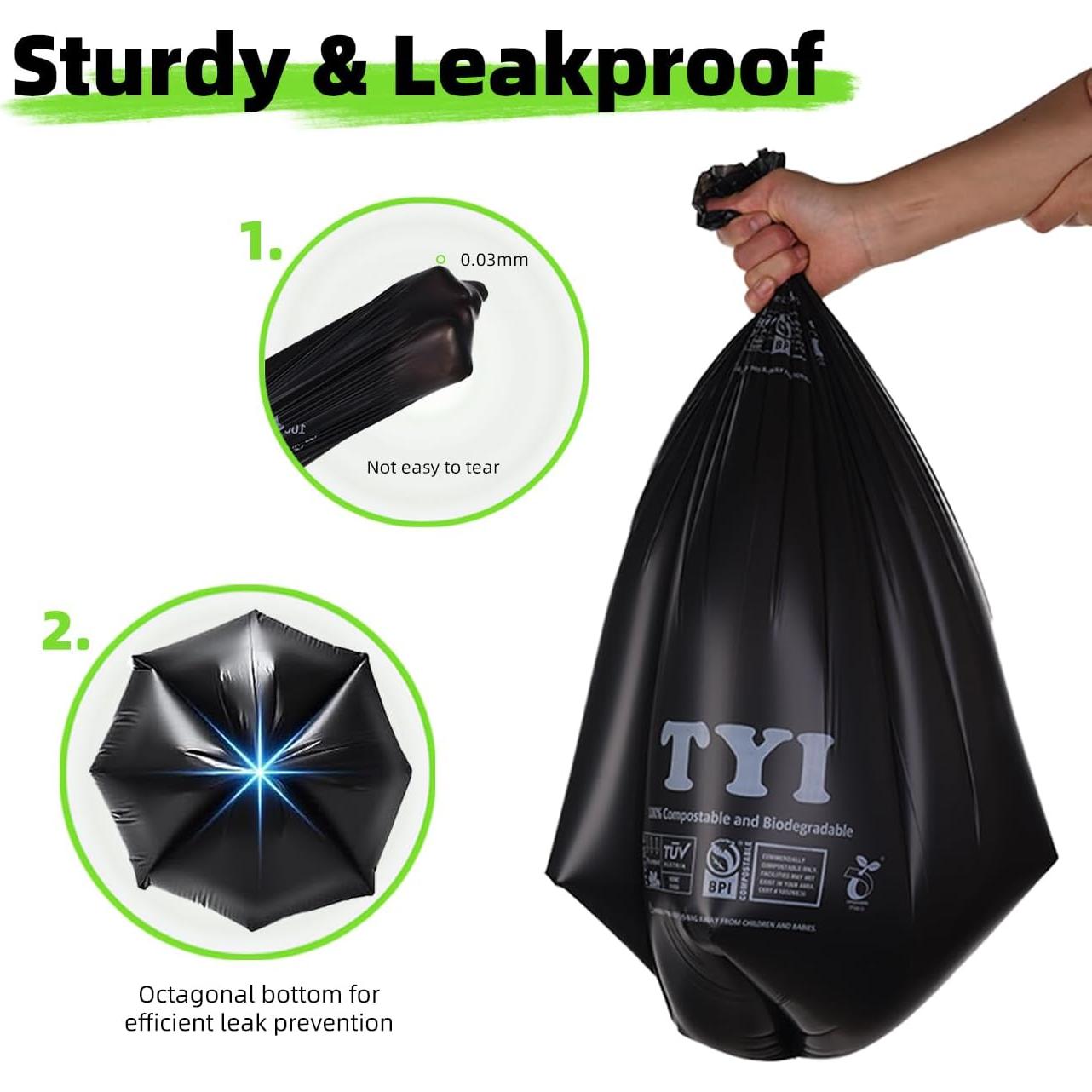 Bolsas de Inodoro Portátiles TYI 20 Pzas 30 Litros Biodegradables