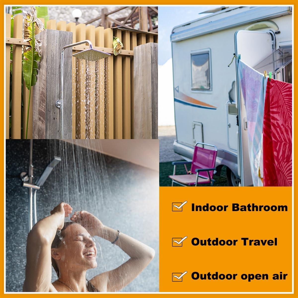 Cortina de Ducha Redonda ZVOBUEI 100x200 cm Impermeable