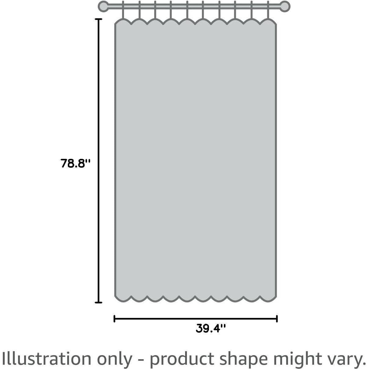 Cortina de Ducha Redonda ZVOBUEI 100x200 cm Impermeable