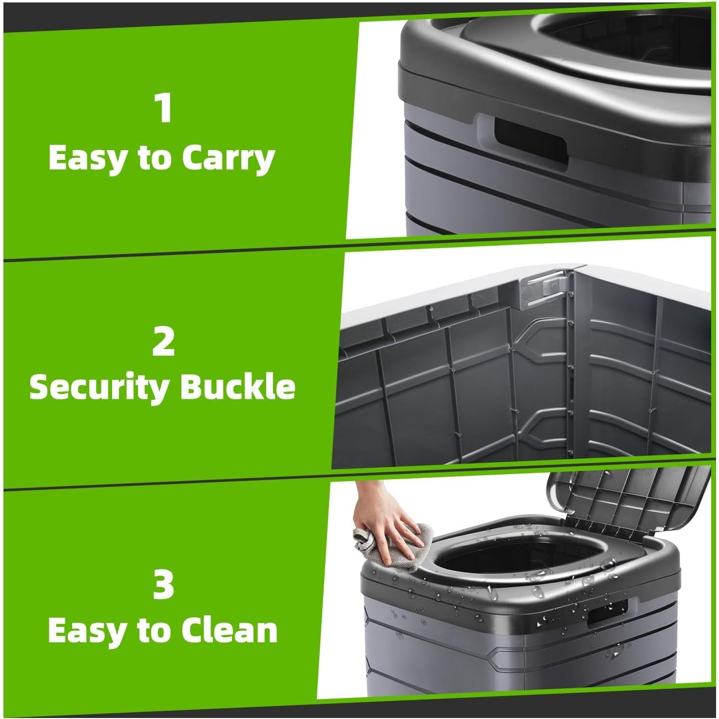 Inodoro Portátil Sckee XXL 40.6 cm Camping con Tapa