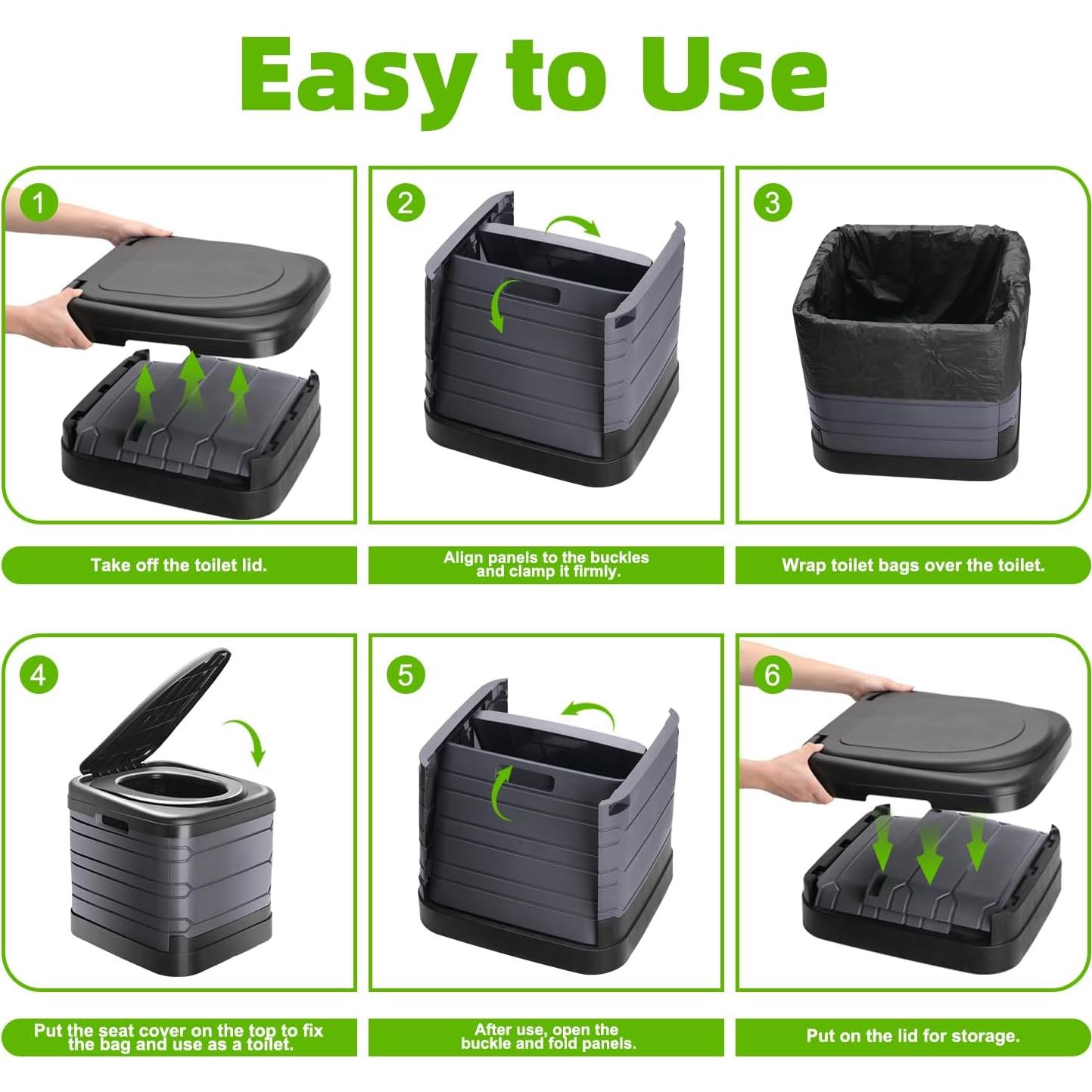 Inodoro Portátil Sckee XXL 40.6 cm Camping con Tapa