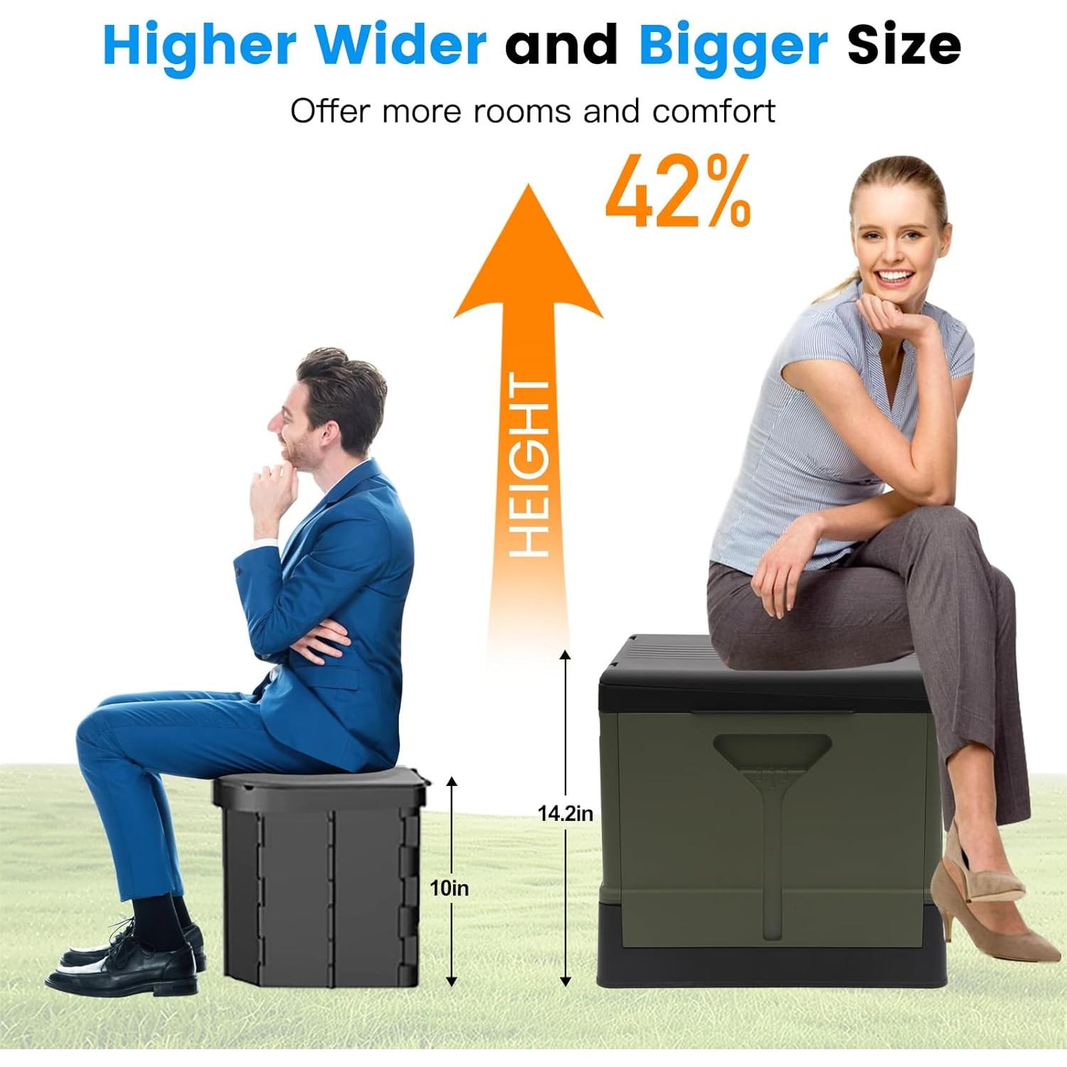 Inodoro Portátil ARCITON Plegable 38x36 cm Verde